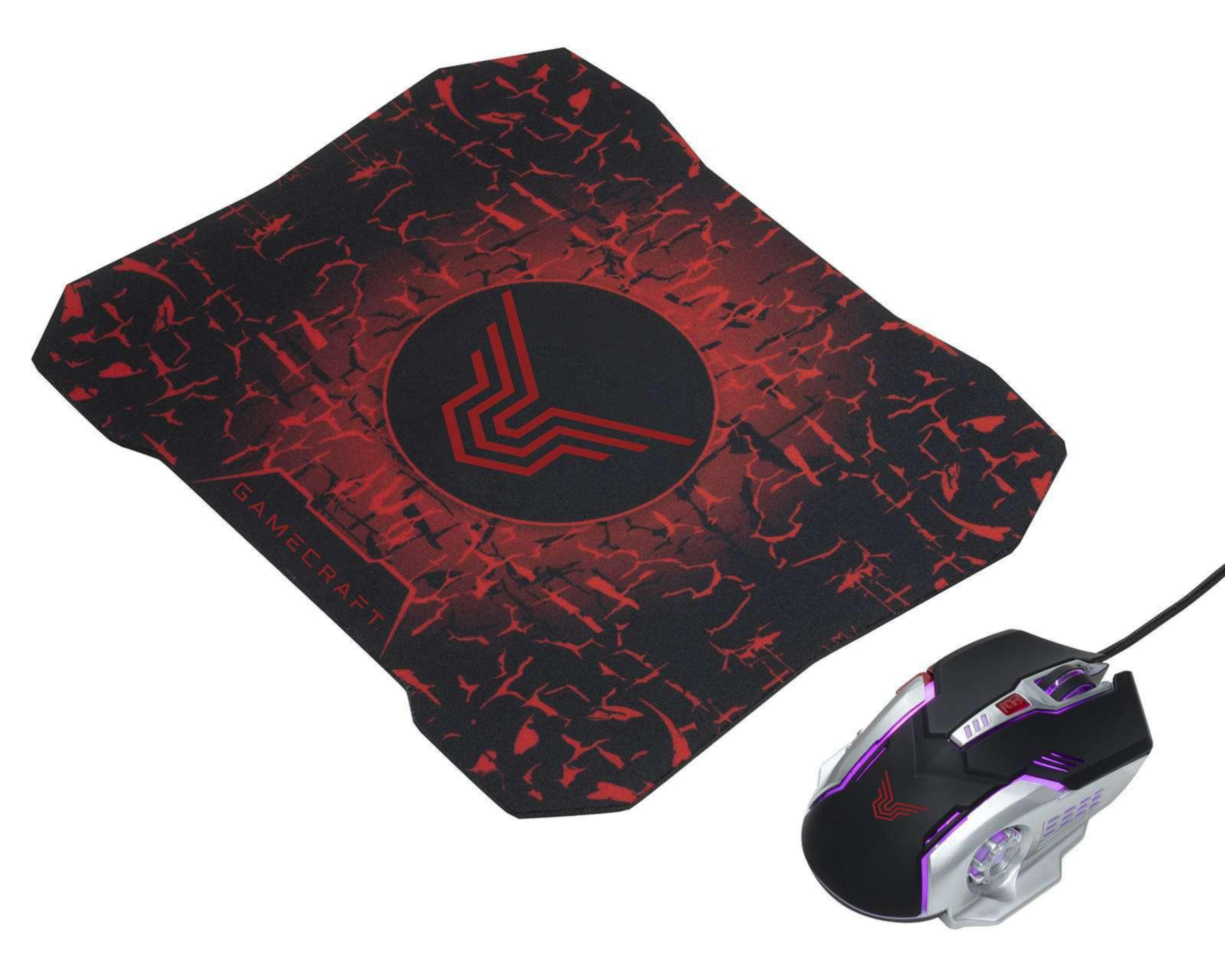 Combo de Mouse y Almohadilla Alámbrico Gamecraft Xenon K10 2 Piezas