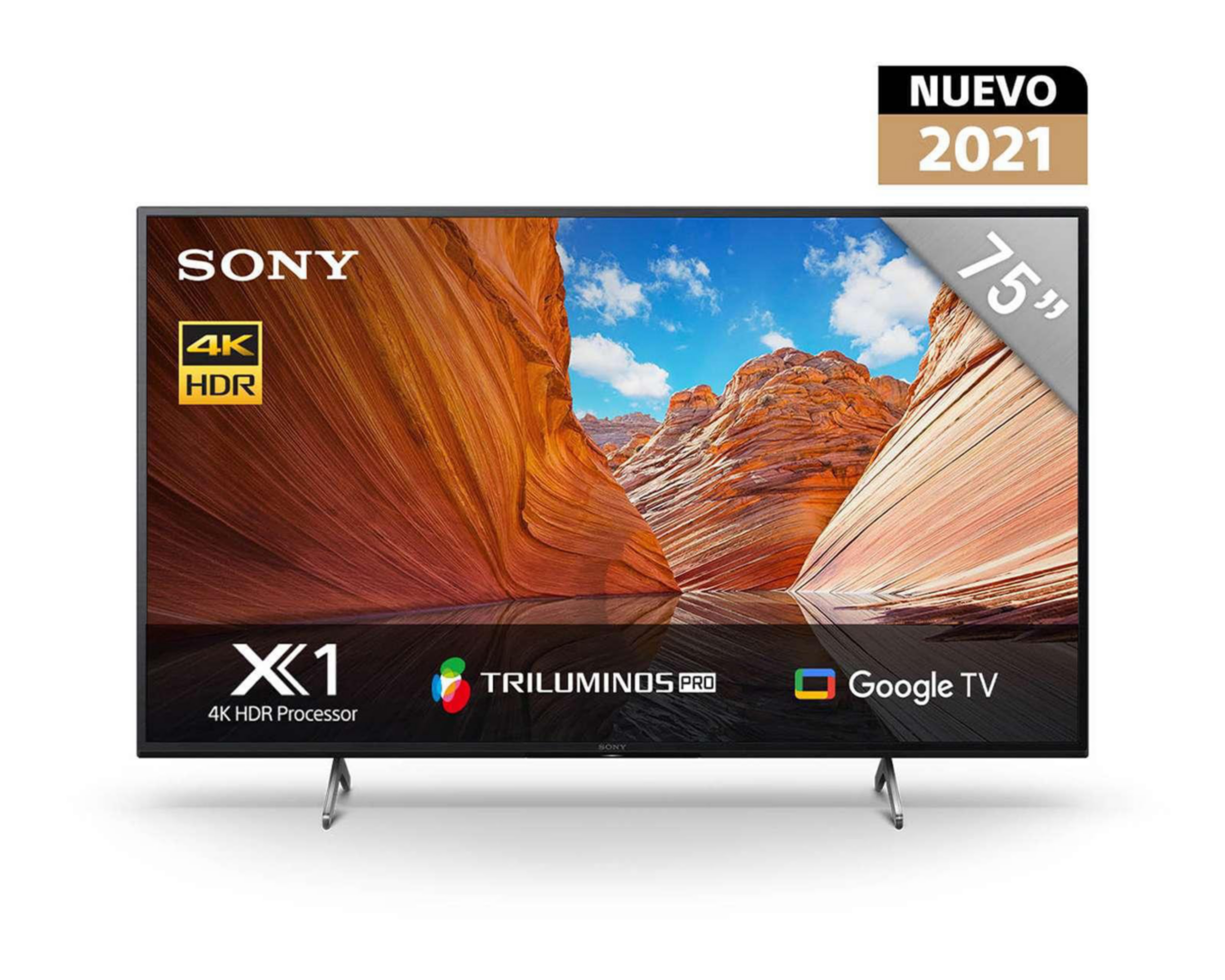Pantalla LED Sony 75'' Ultra HD 4K Smart TV KD-75X80J UCM