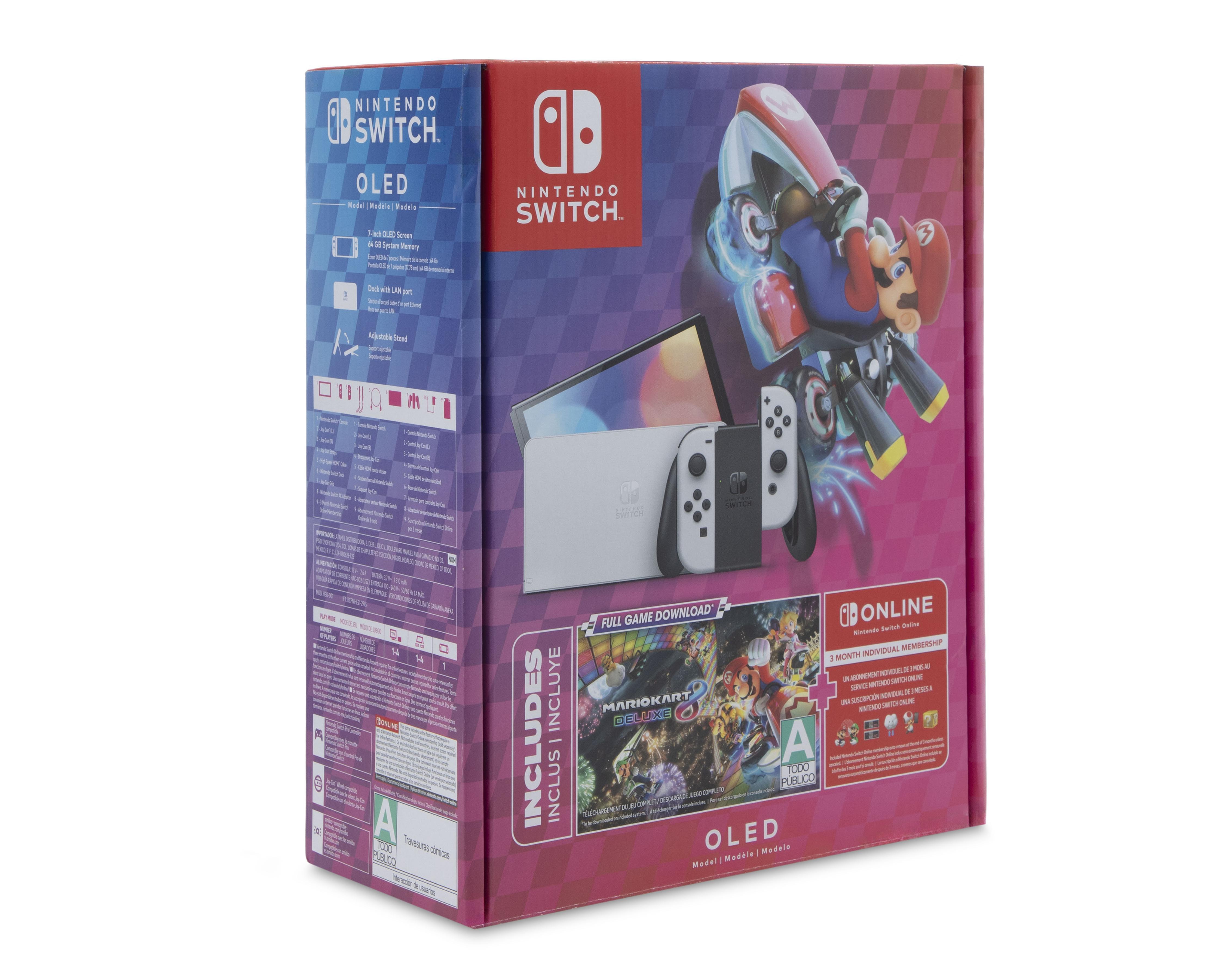 Consola Portátil Nintendo Switch Oled de 32 GB + Mario Kart 8 Descargable