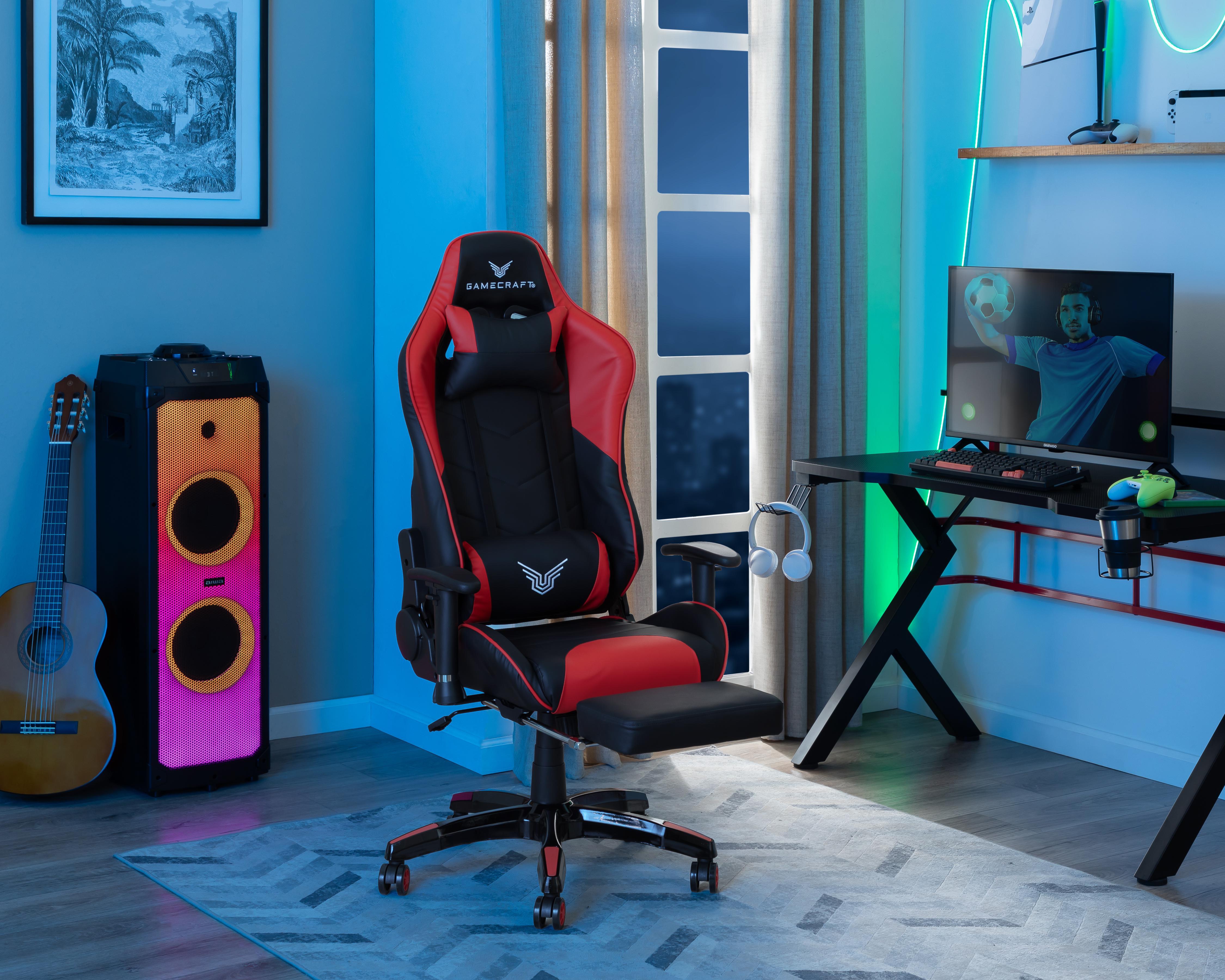 Silla Gamer GameCraft Negra/Roja