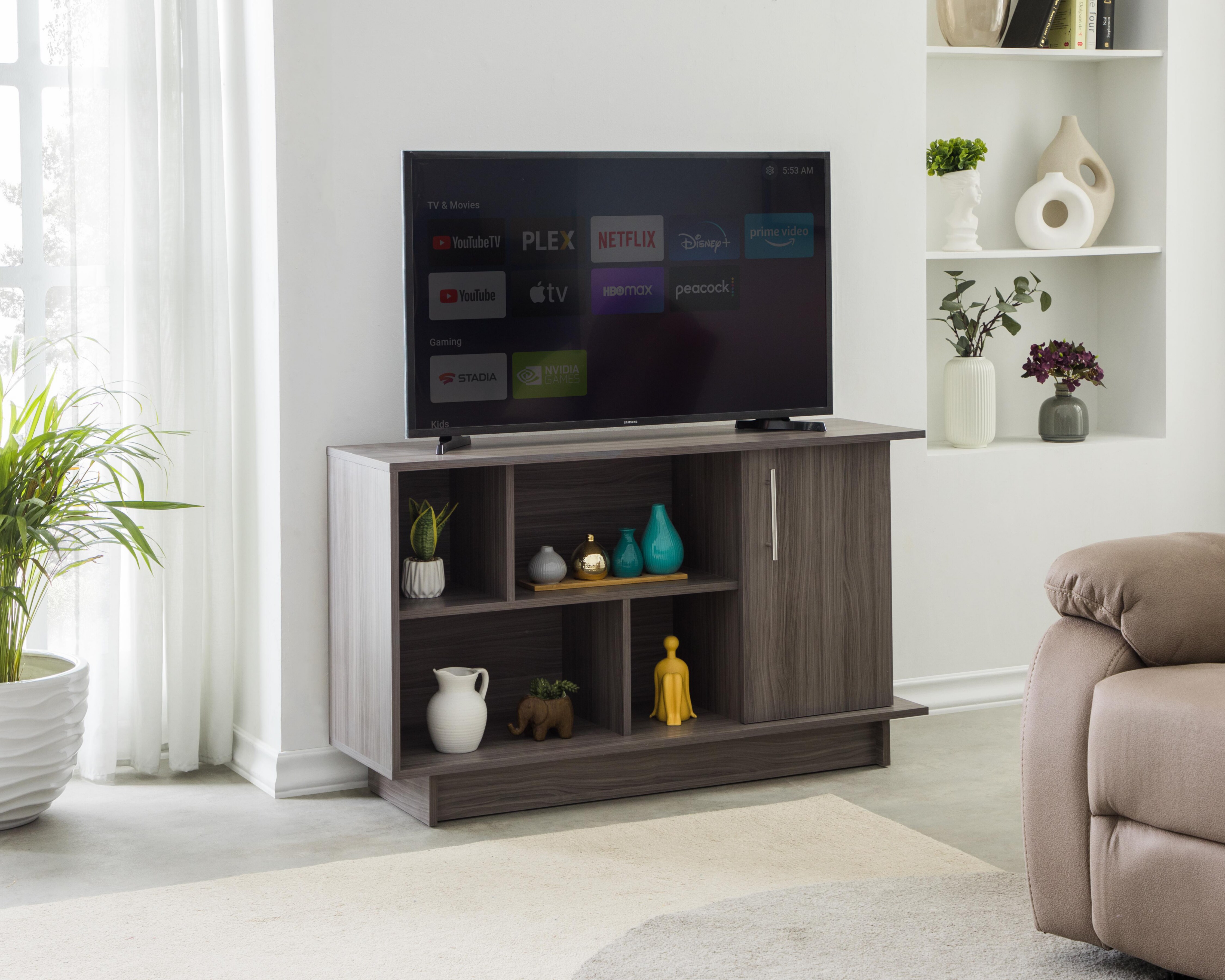 Mesa para Televisión Alfa Gris