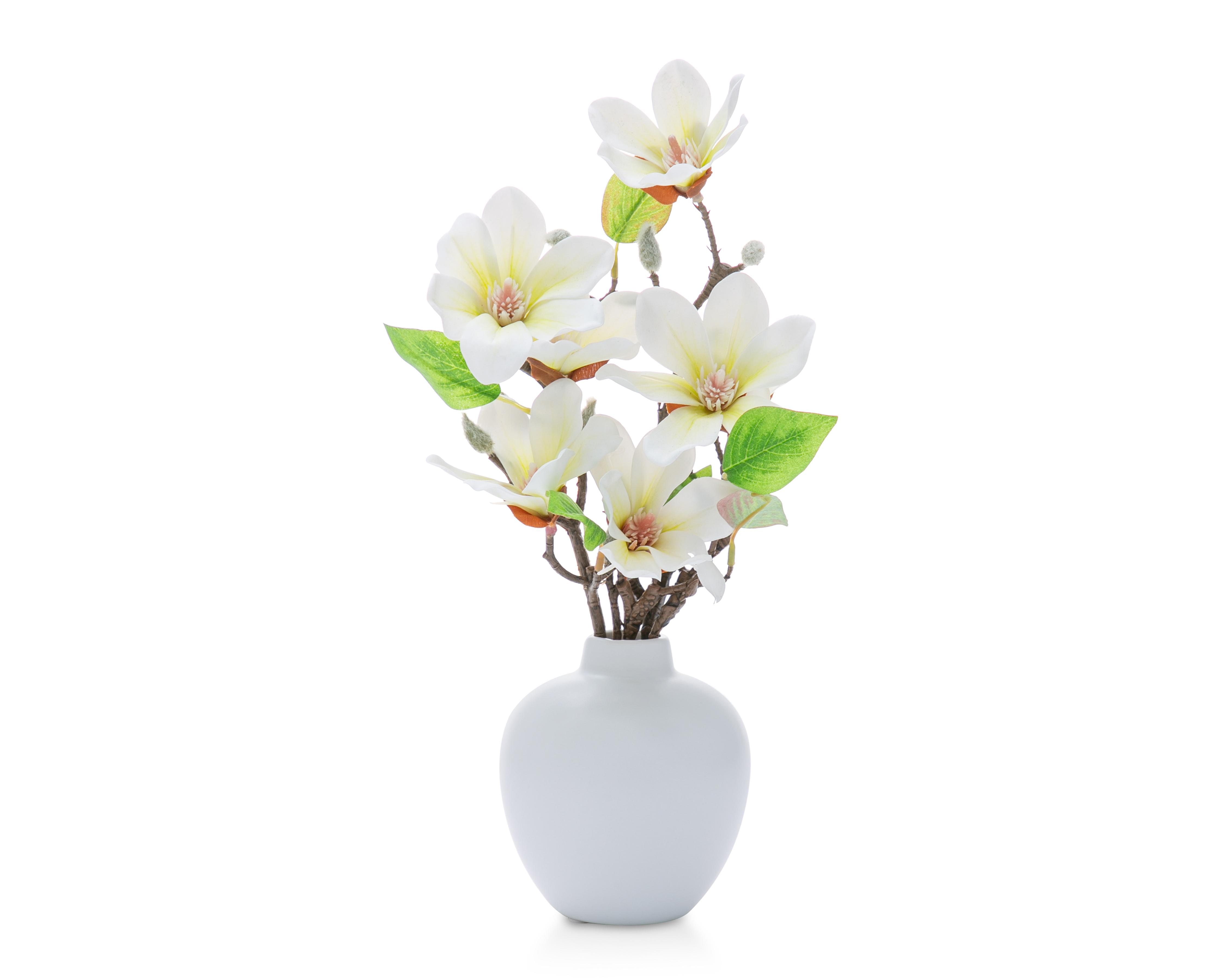 Magnolias Artificiales con Florero Starhaus 36 cm