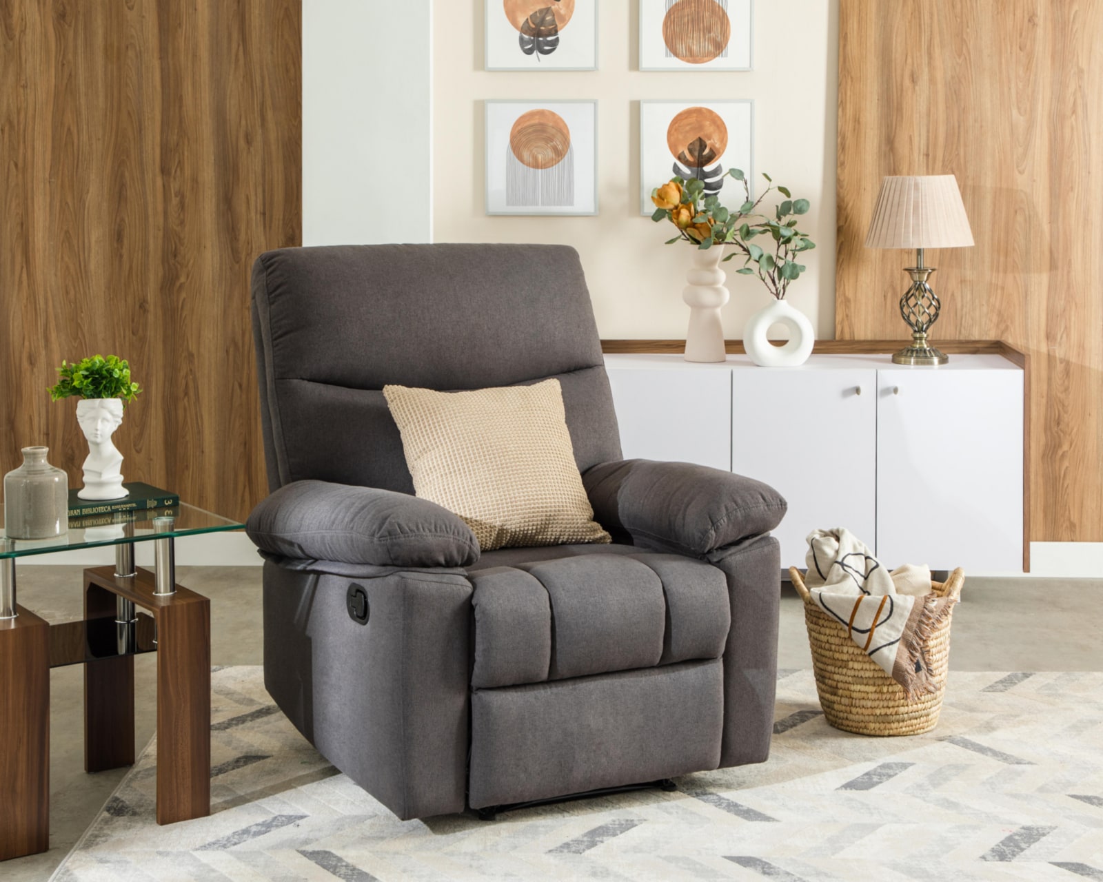 Sillón Reclinable Liam Gris