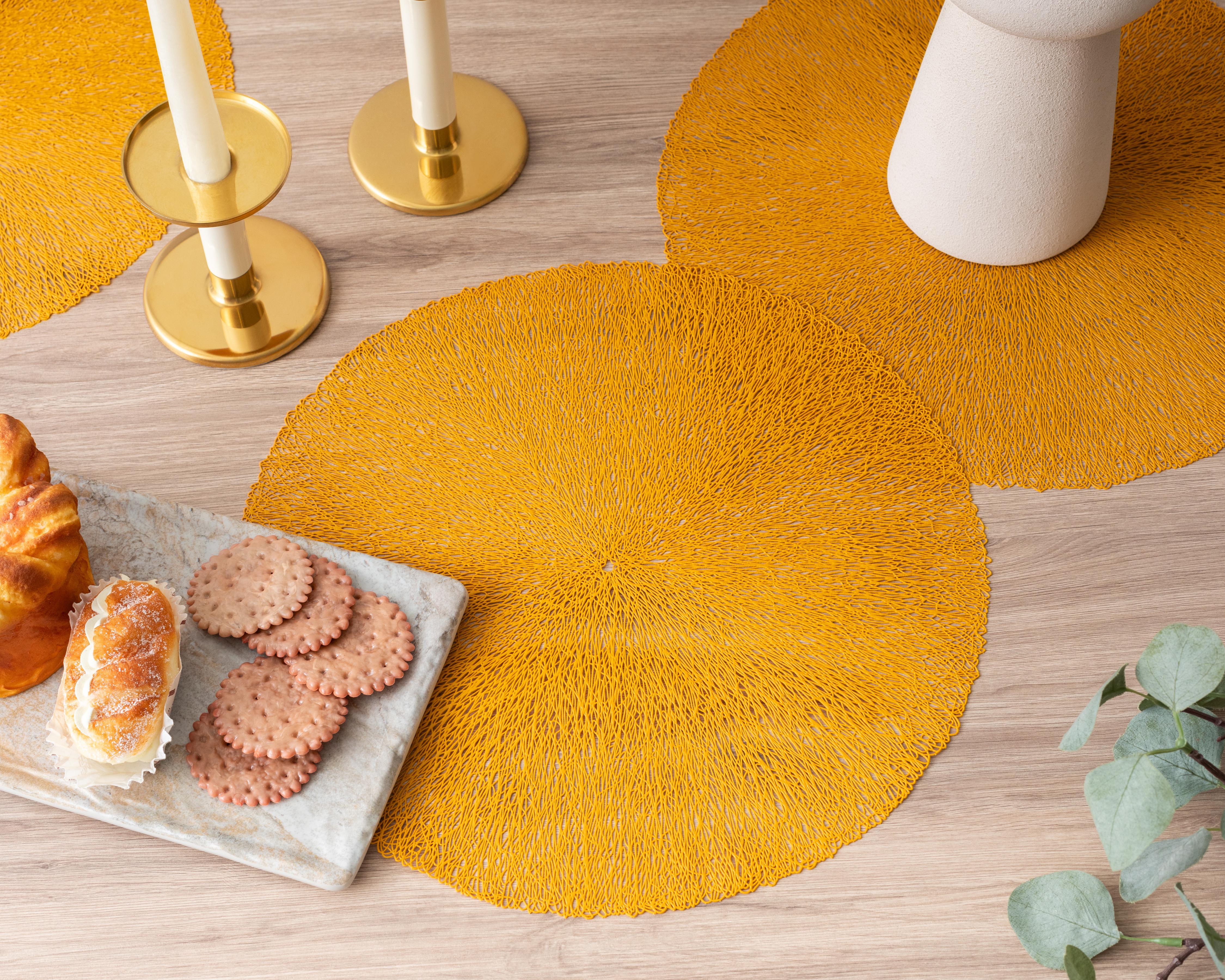 Mantel Individual Starhaus Ambrosio Amarillo 4 Piezas