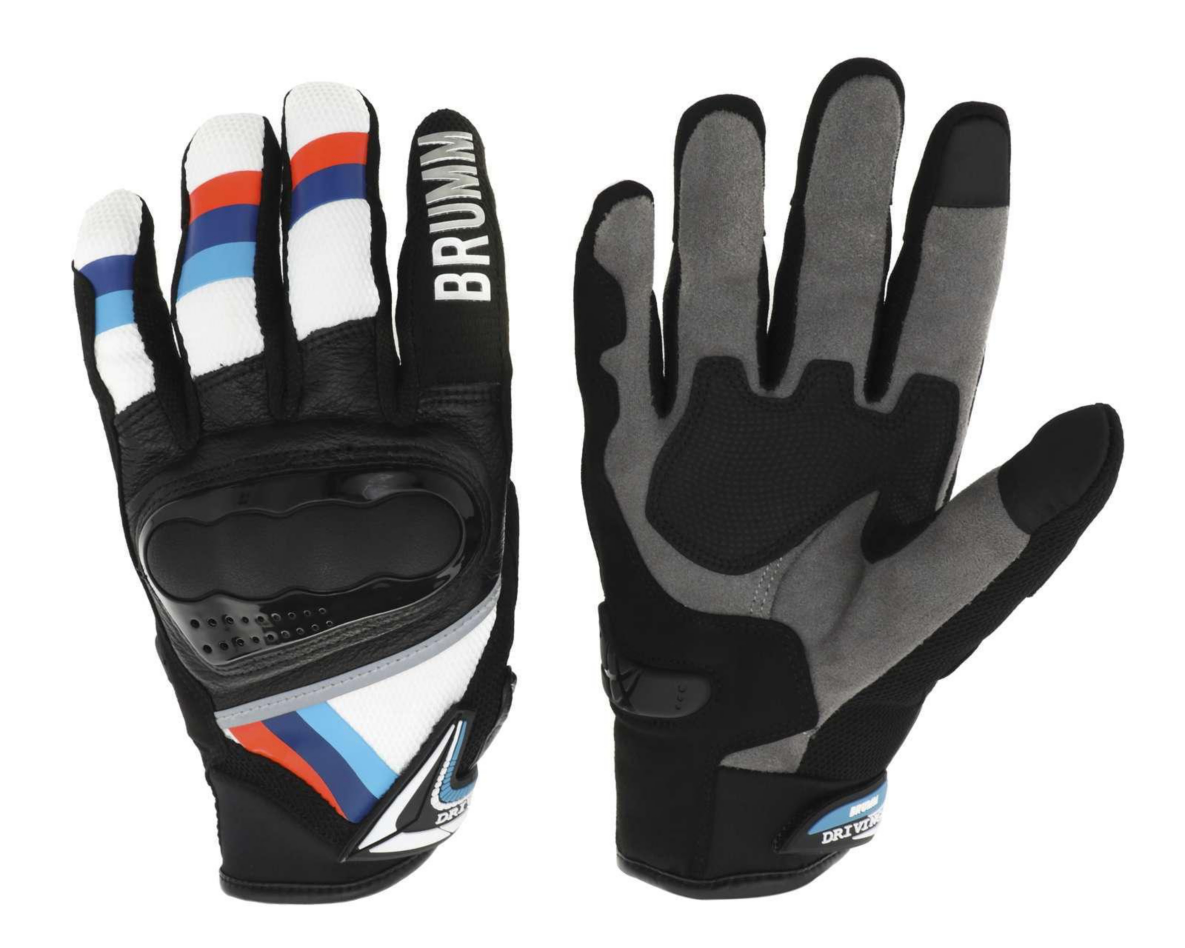 Guantes para Motociclista Brumm Negros Grandes