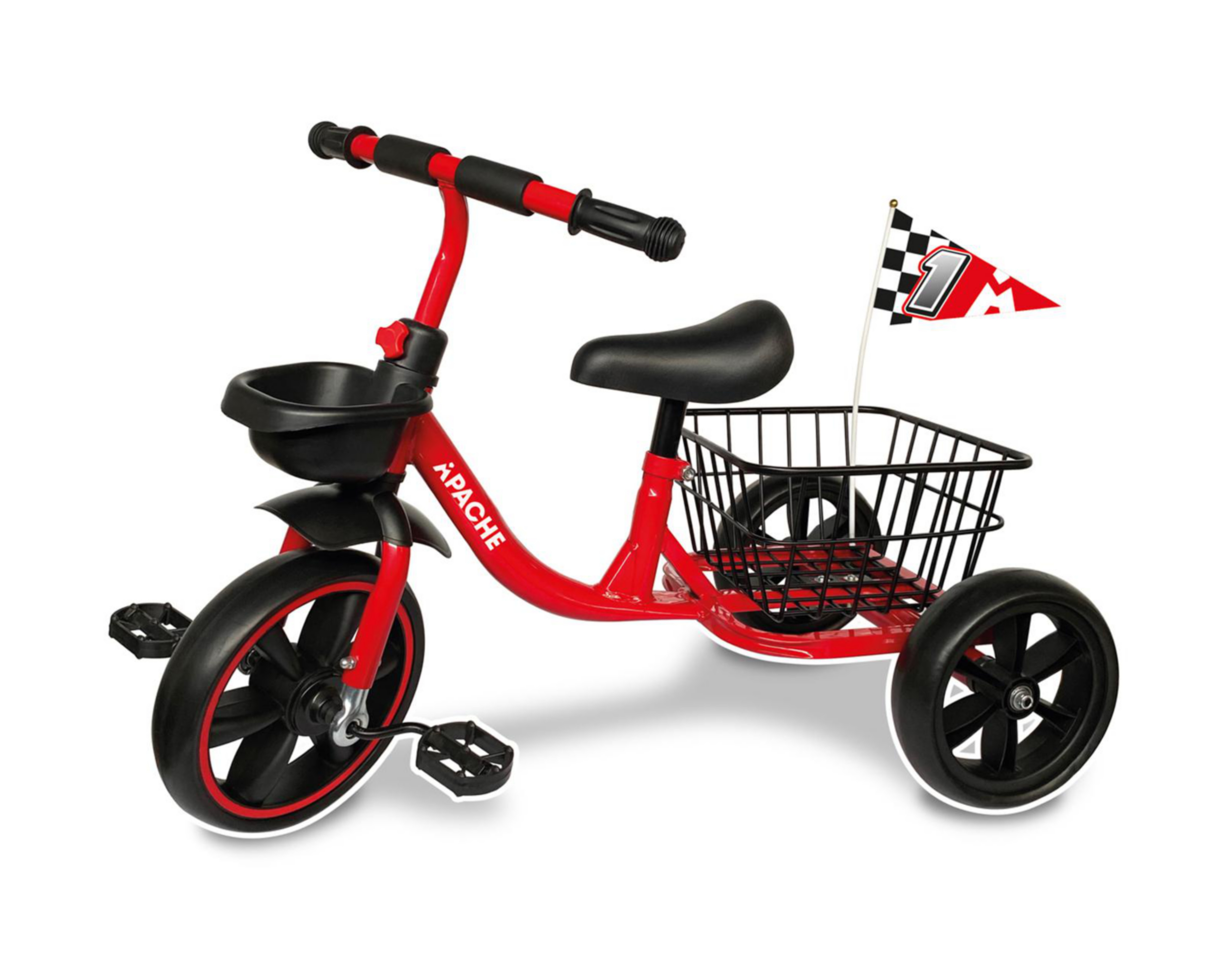 Triciclo Apache Canasta Rojo