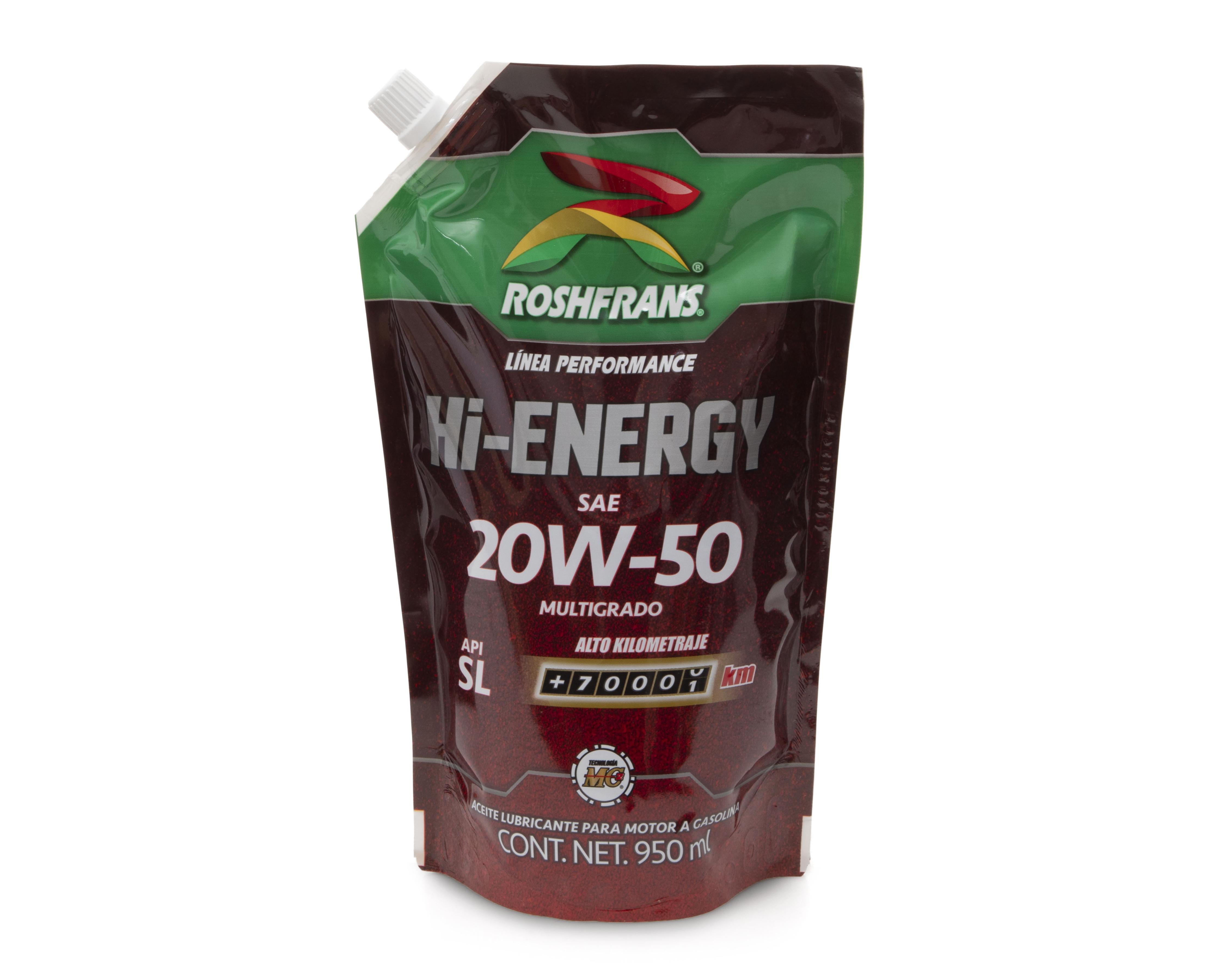 Aceite para Motor 20W-50 Roshfrans Hi-Energy 950 ml