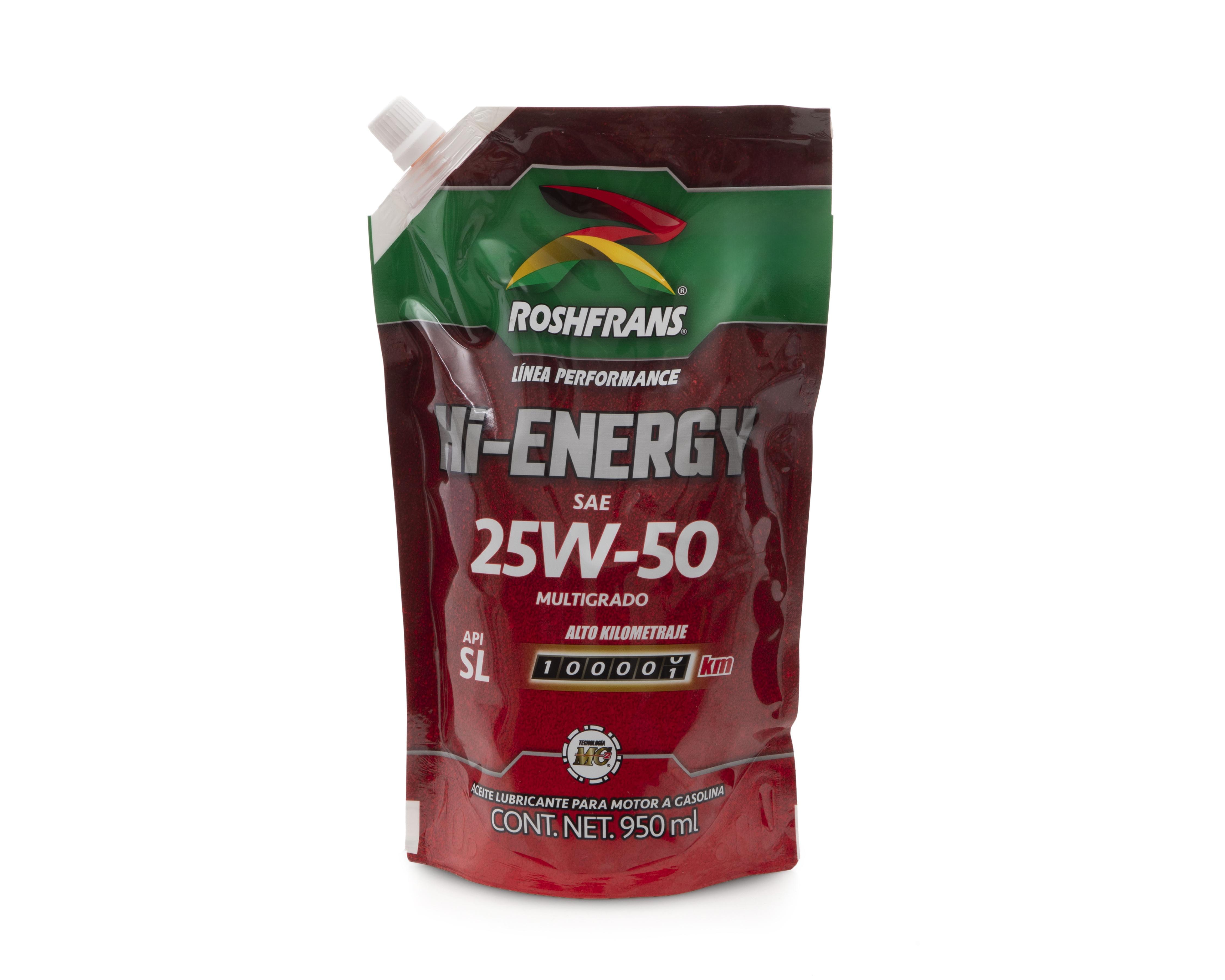 Aceite para Motor 25W-50 Roshfrans Hi-Energy 950 ml