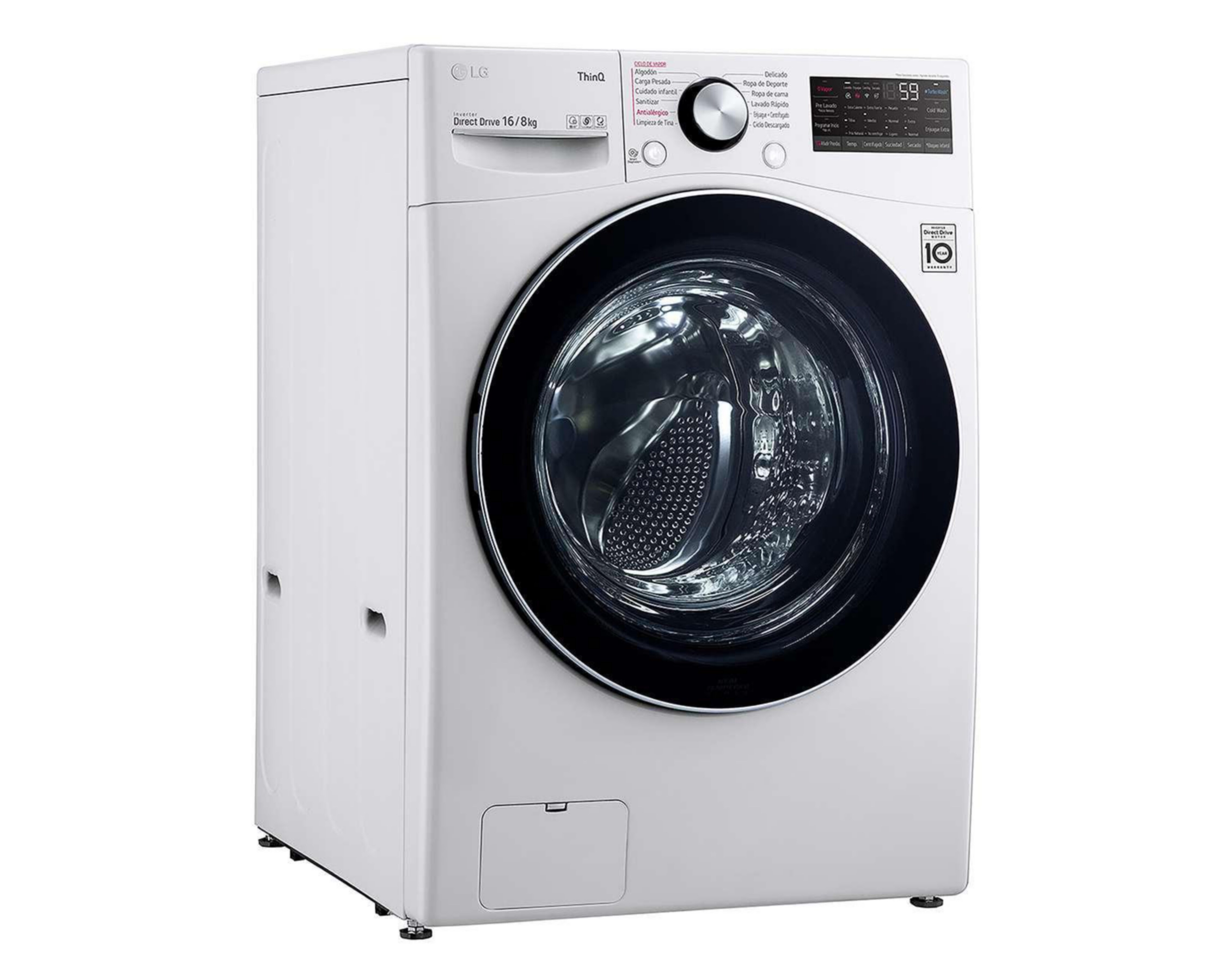 Lavasecadora LG Digital WD16WG2S6 16/8 kg Blanca