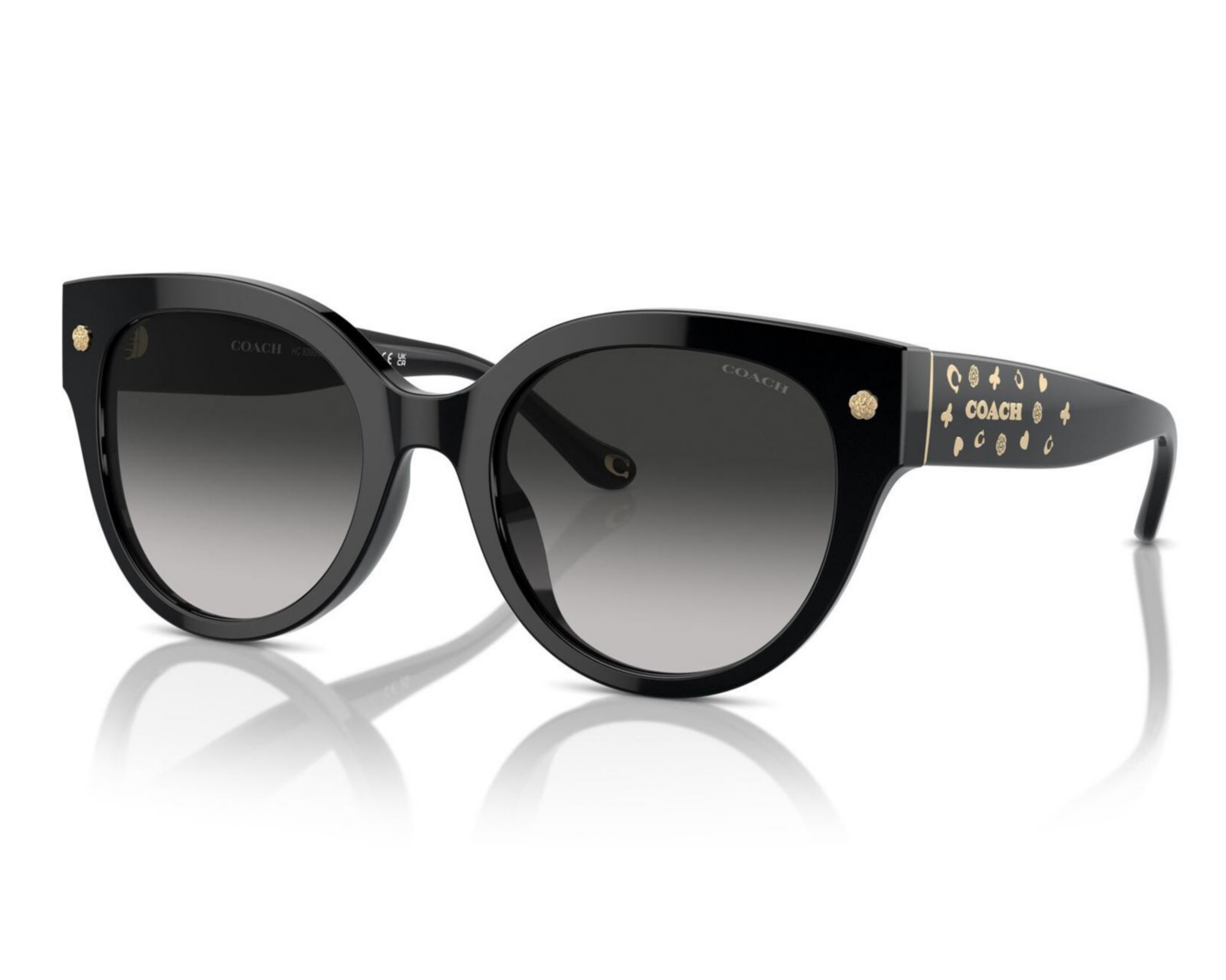 Lentes de Sol para Mujer Coach Redondos Negros