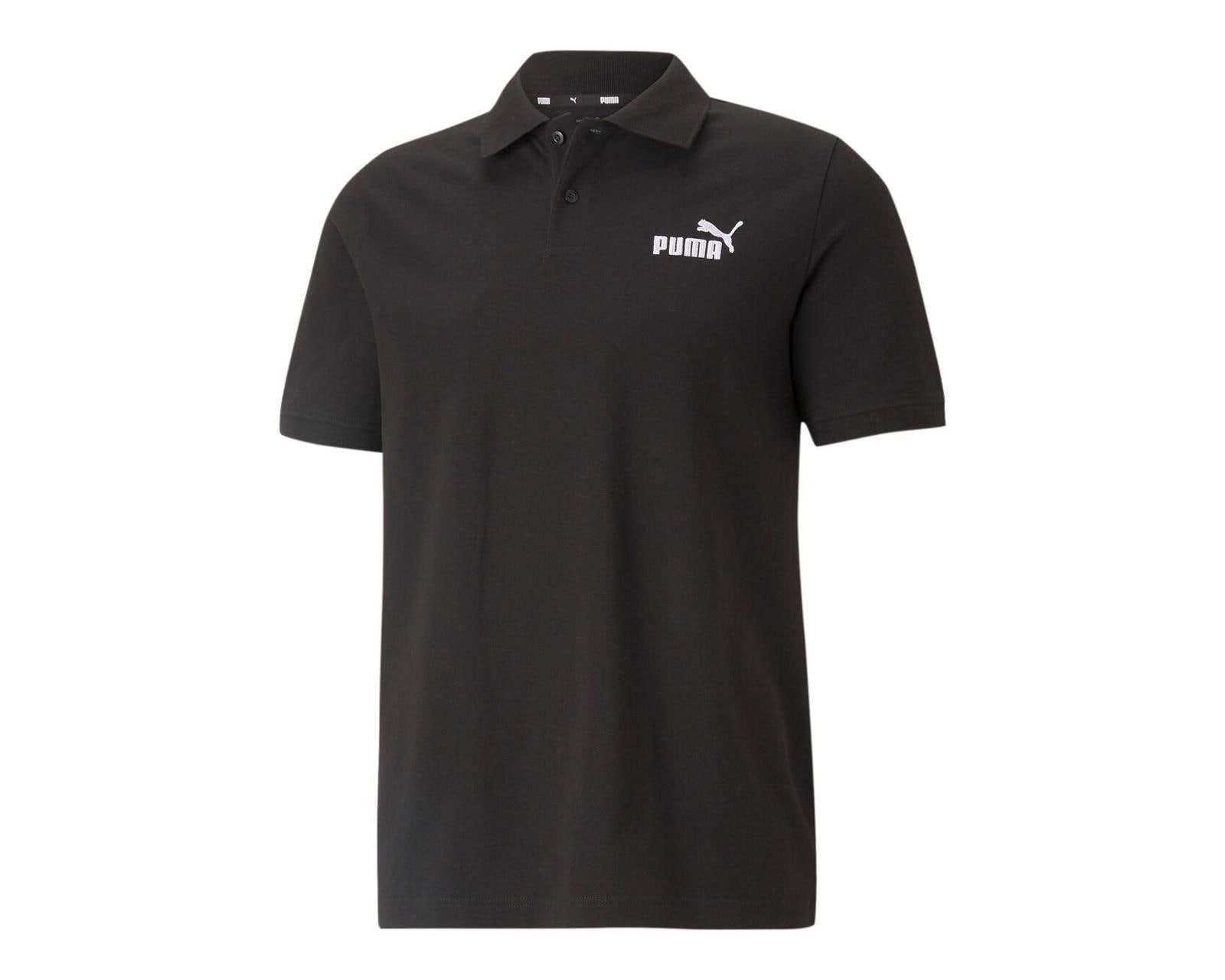 Playera Polo Puma Essential Pique Negra para Hombre