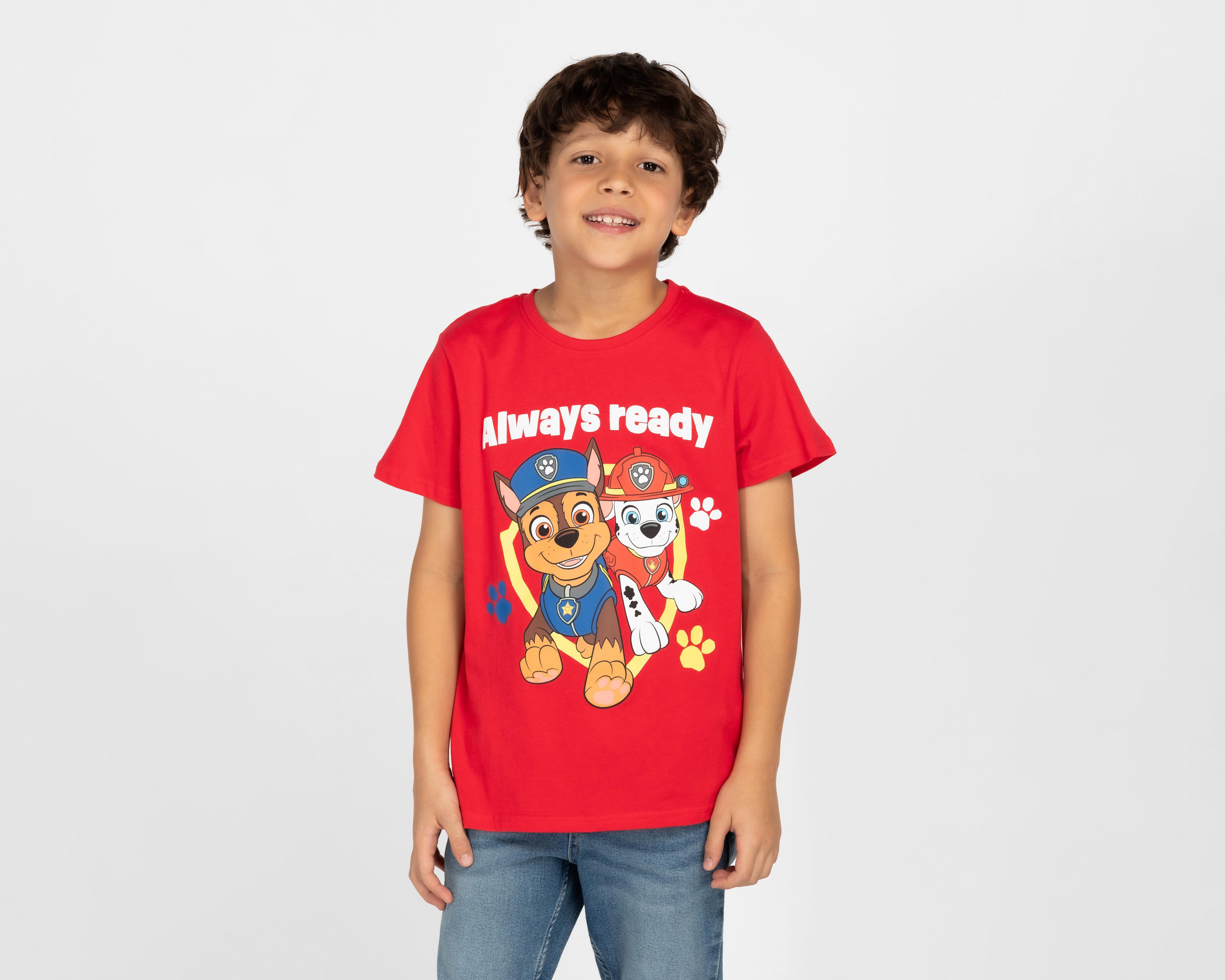 Playera Paw Patrol Manga Corta Estampada para Niño