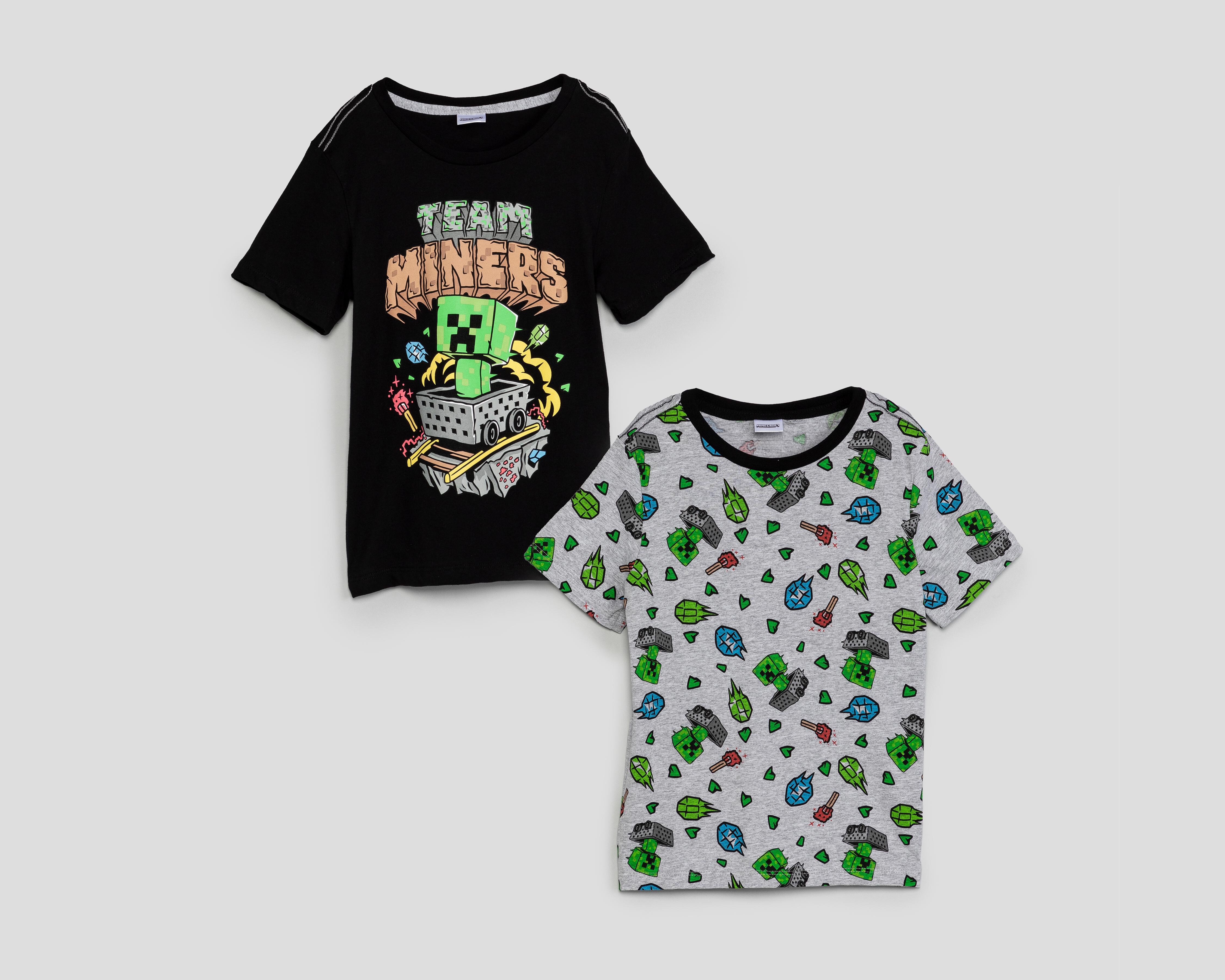Playera Minecraft para Niño 2 Piezas