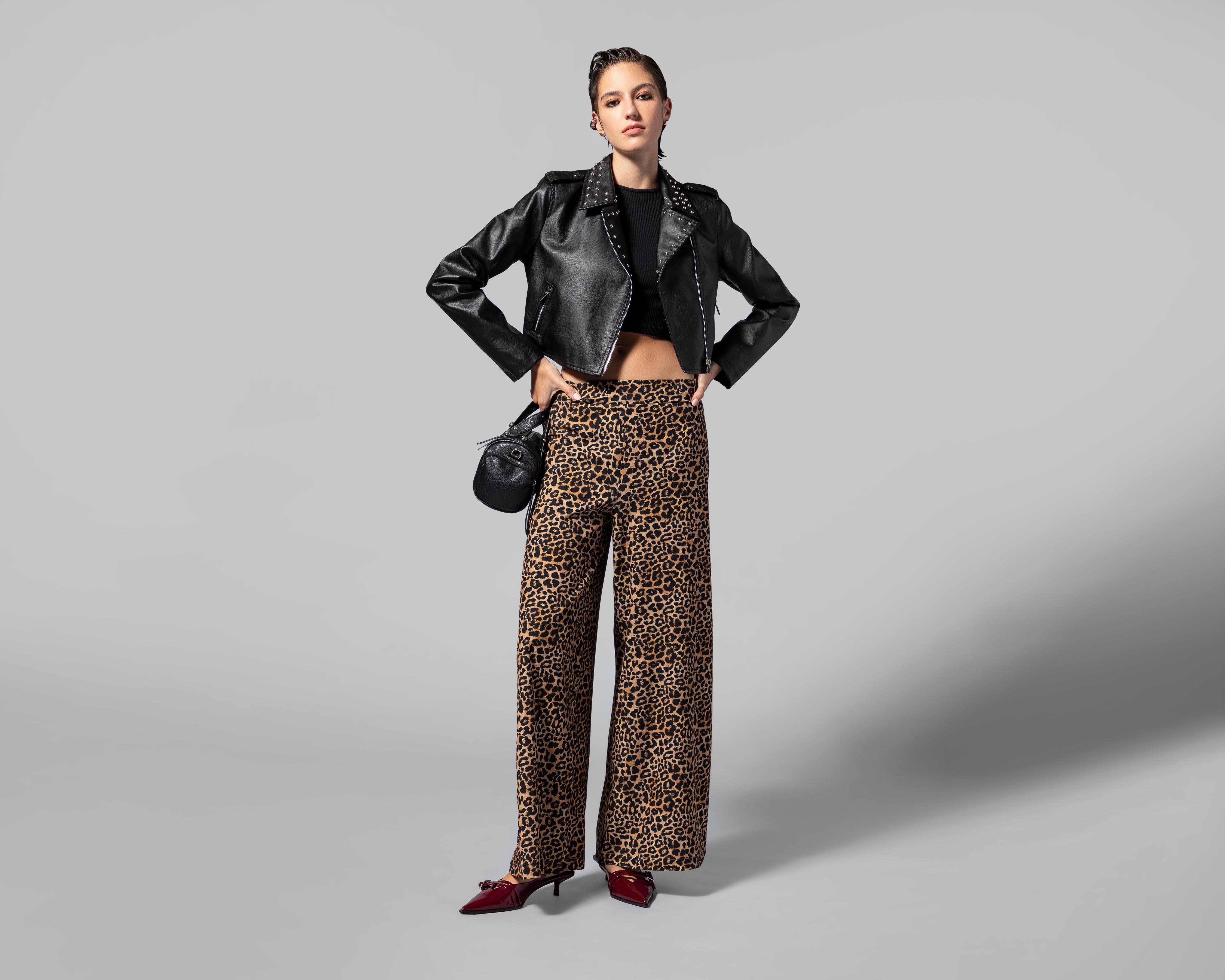 Pantalón Ancho Thinner Animal Print para Mujer