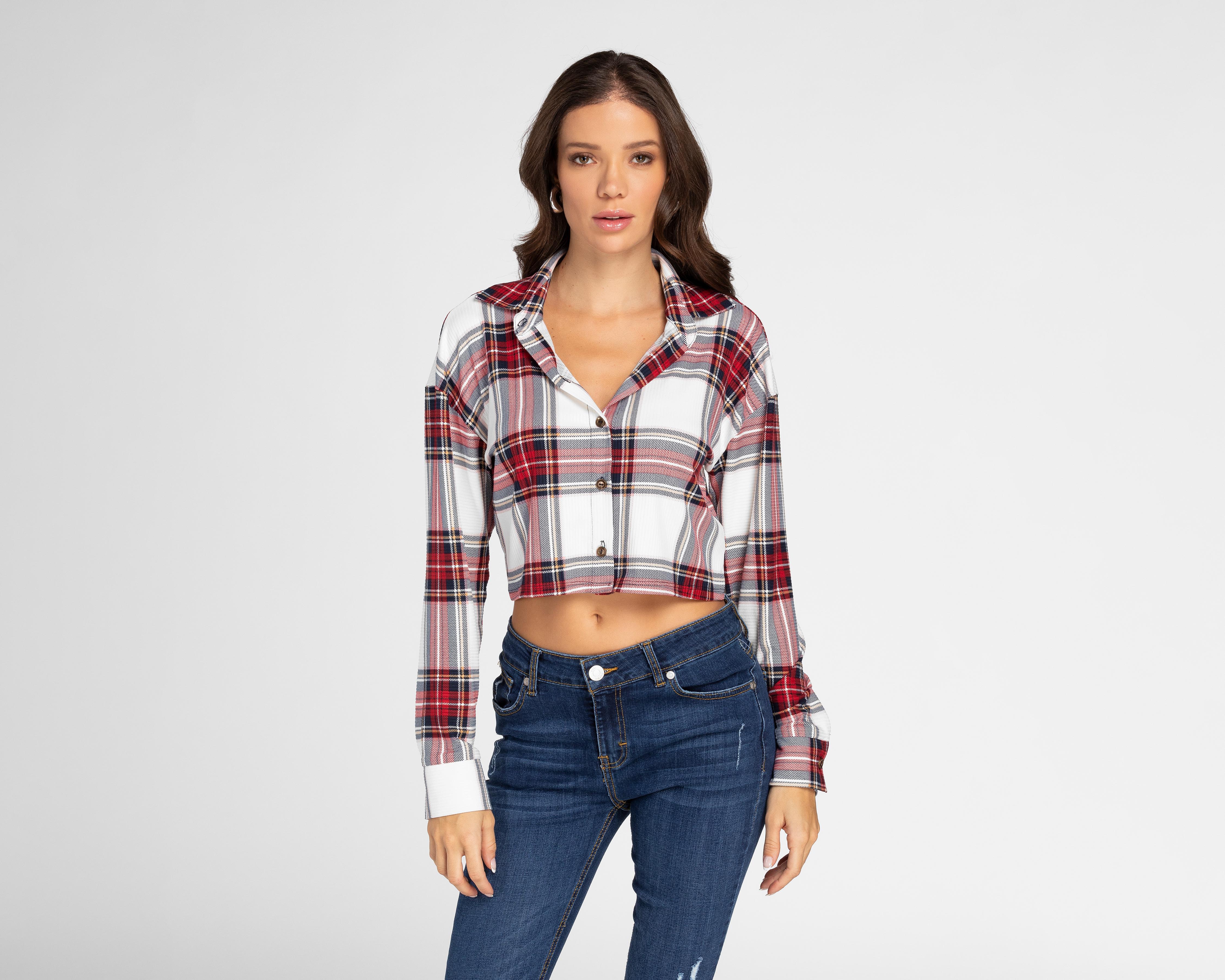 Camisa Refill a Cuadros para Mujer