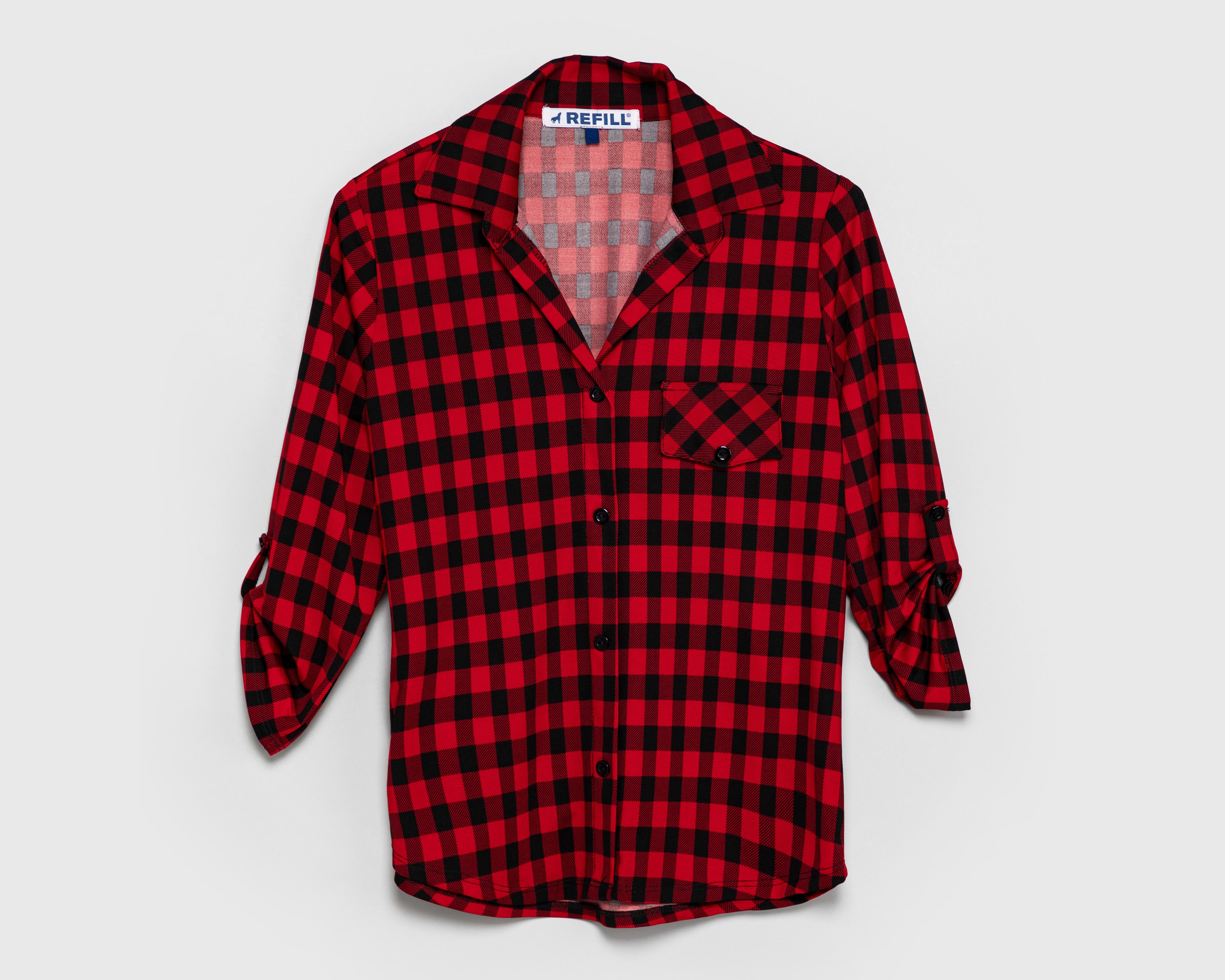 Blusa Refill a Cuadros para Mujer