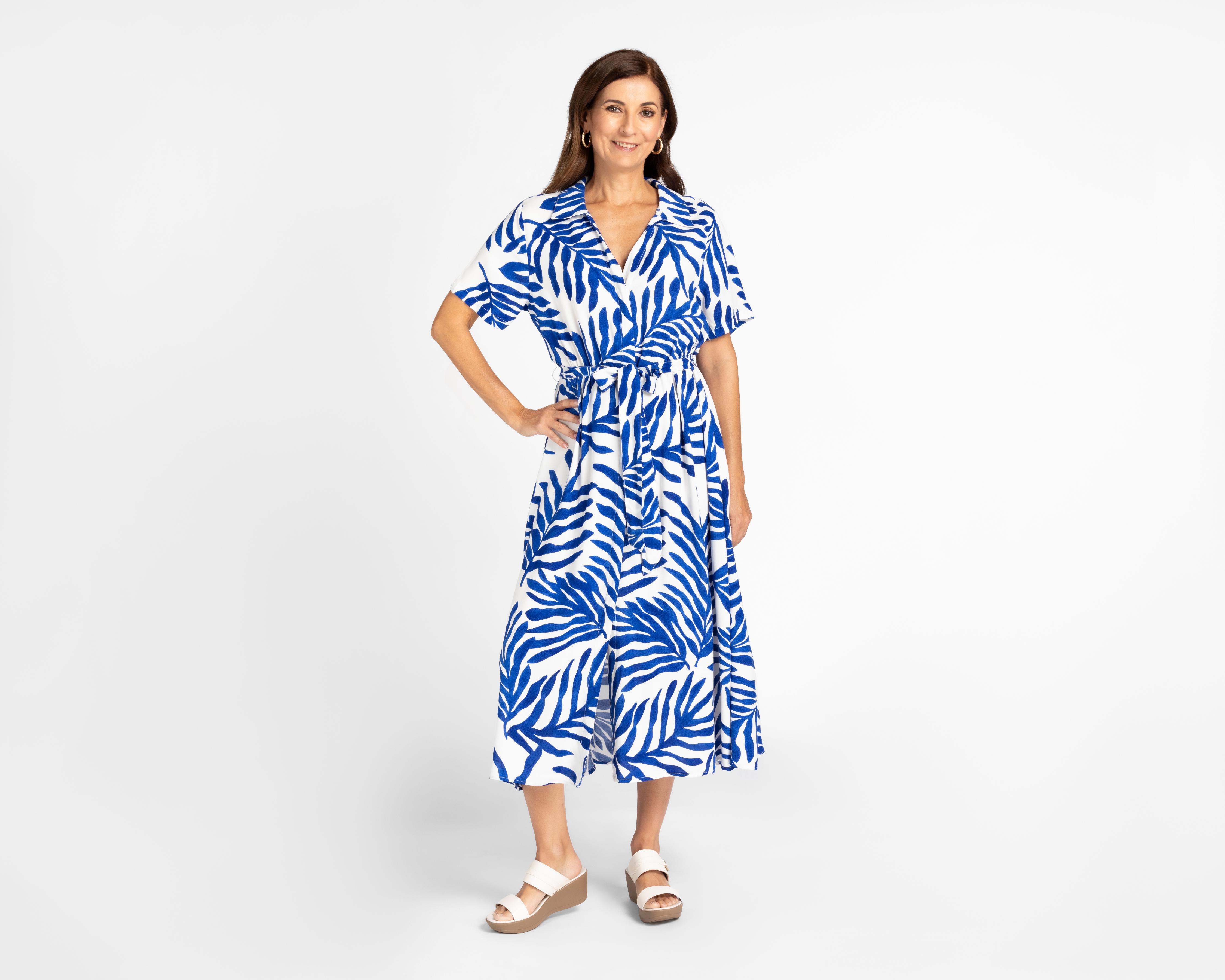 Vestido Lady Sun Midi Estampado Floral con Botones