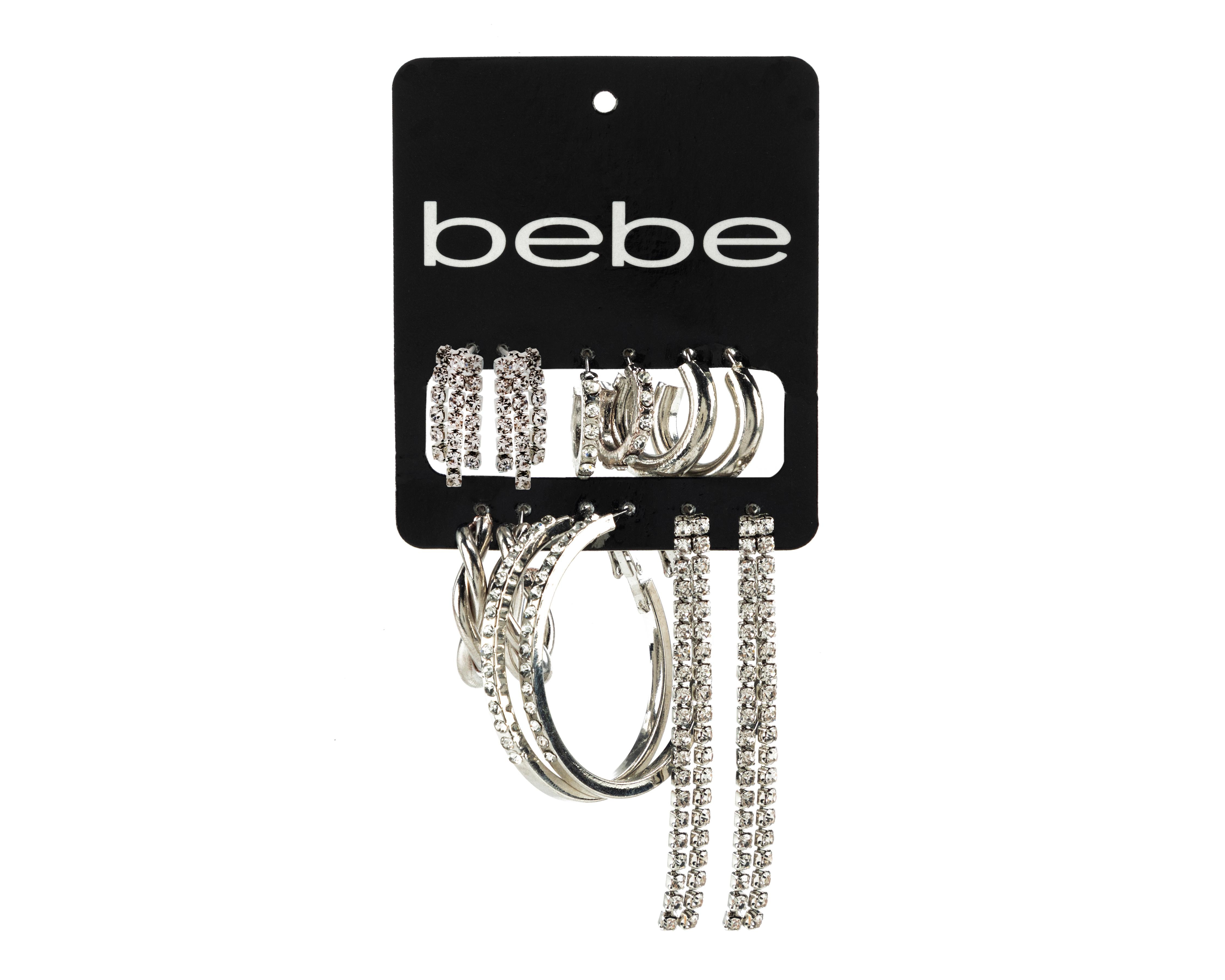 Aretes Bebe Plateados 6 Pares