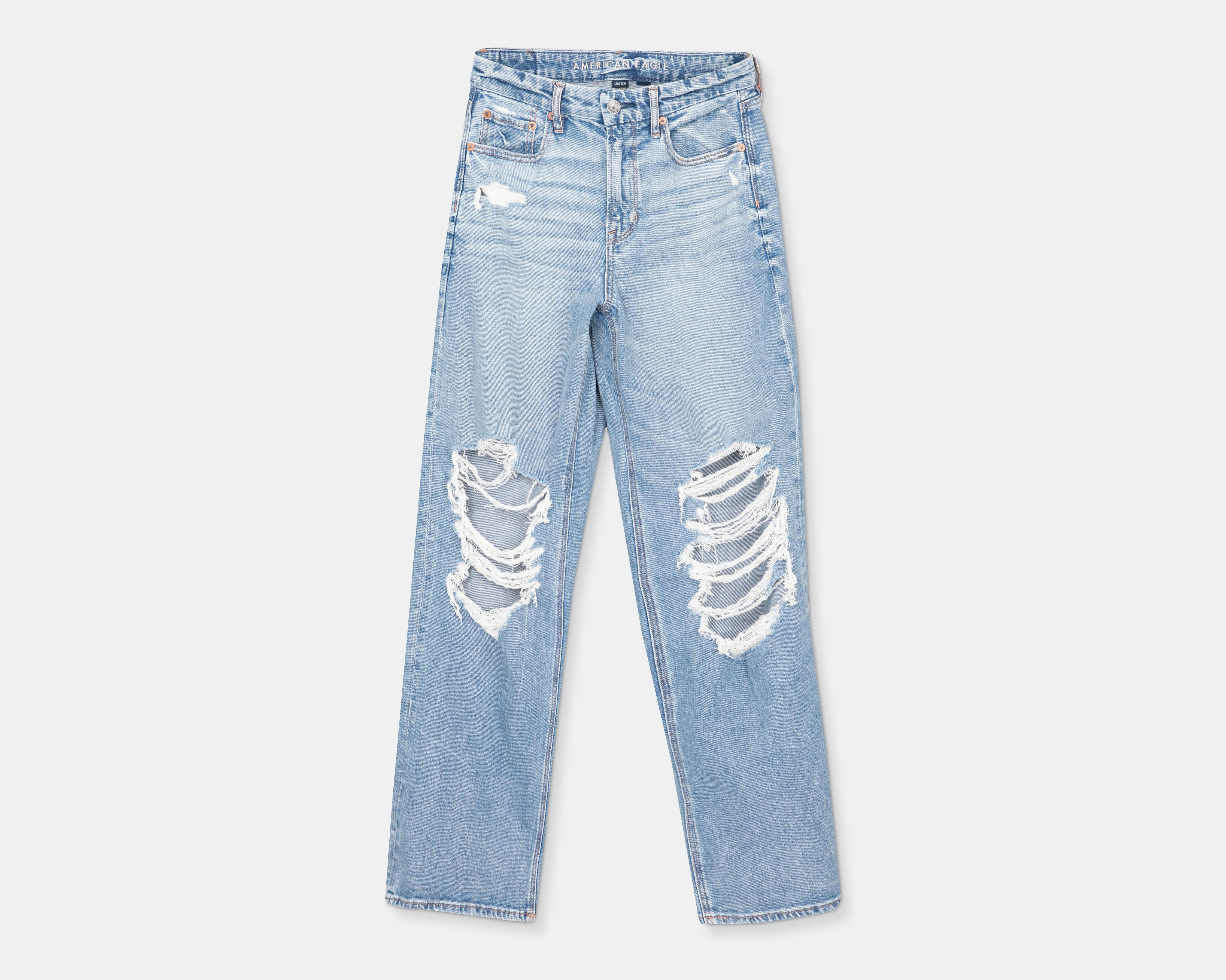 Jeans Super High-Rise Baggy Straight American Eagle para Mujer