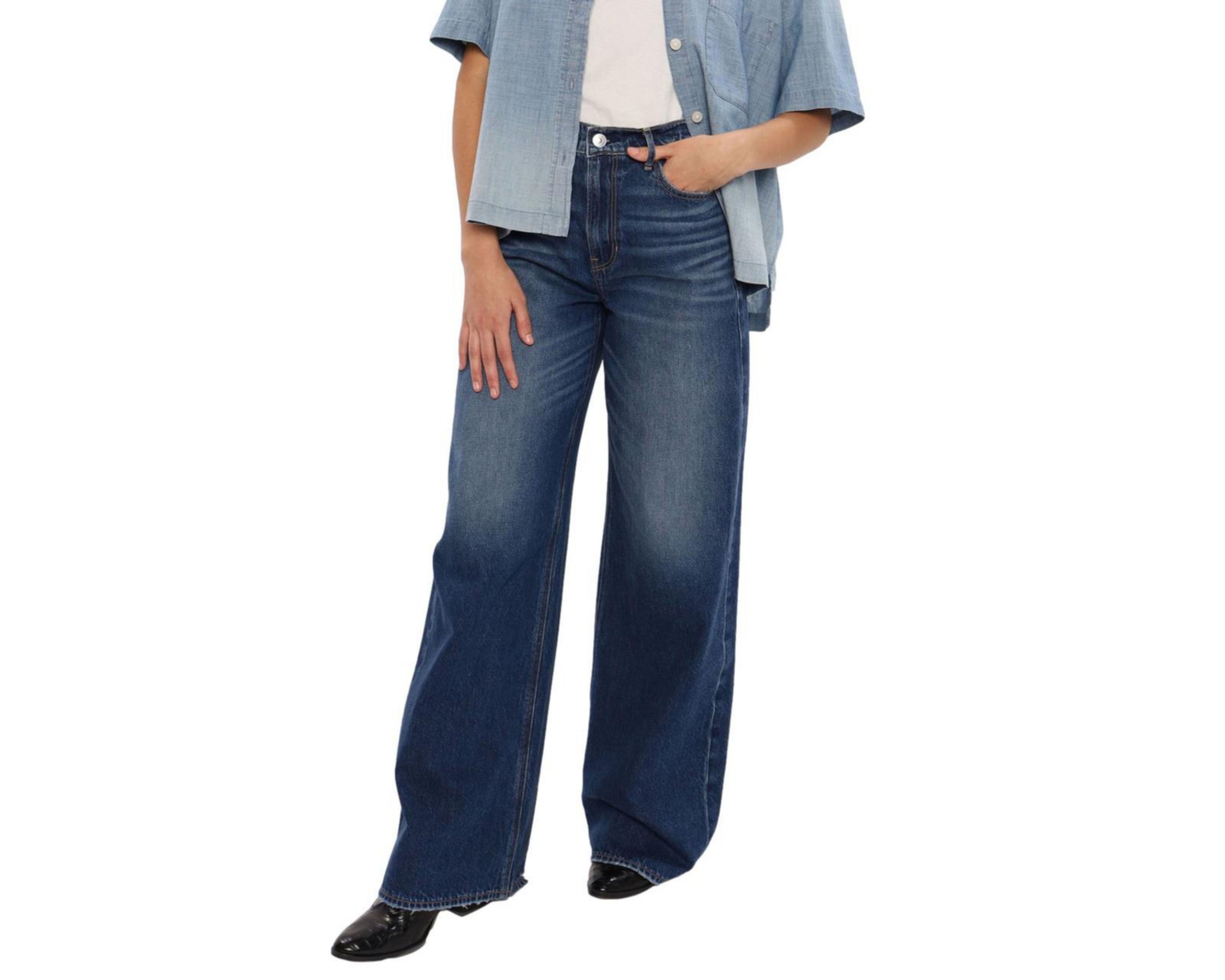 Jeans Super High Waisted Baggy Wide Leg American Eagle para Mujer