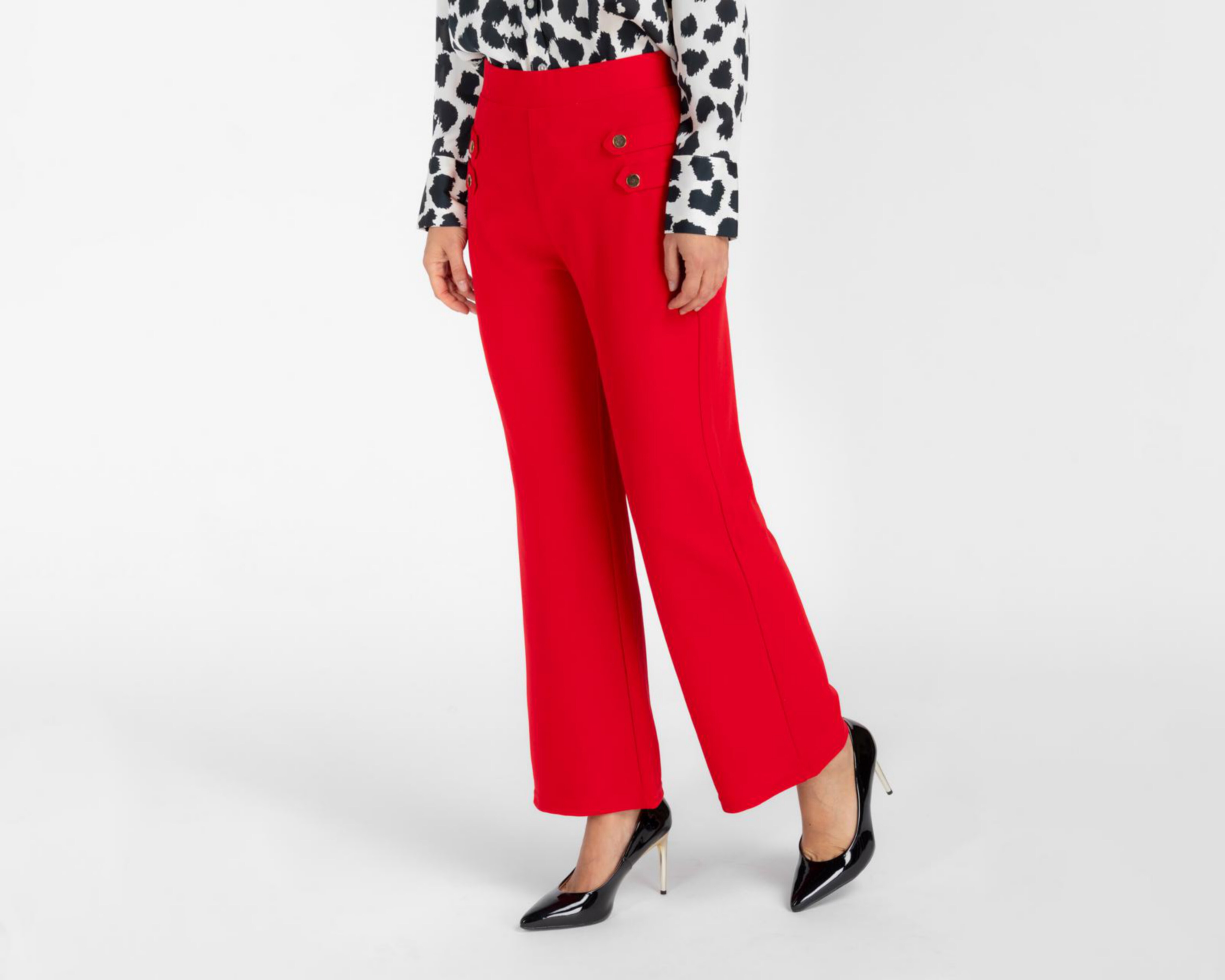 Pantalón de Vestir Sahara con Botones para Mujer
