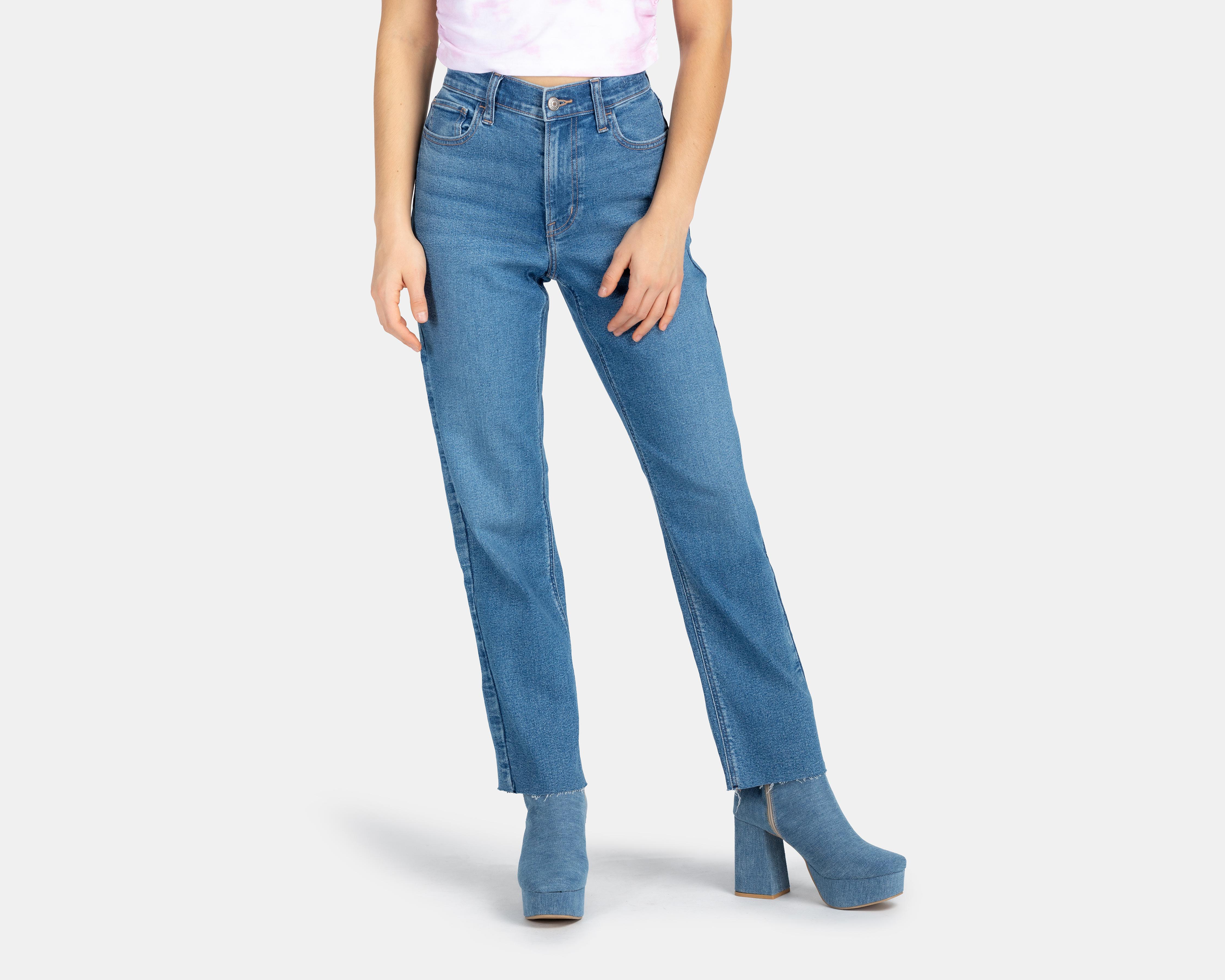 Jeans Straight American Eagle super High-Rise Ankle para Mujer
