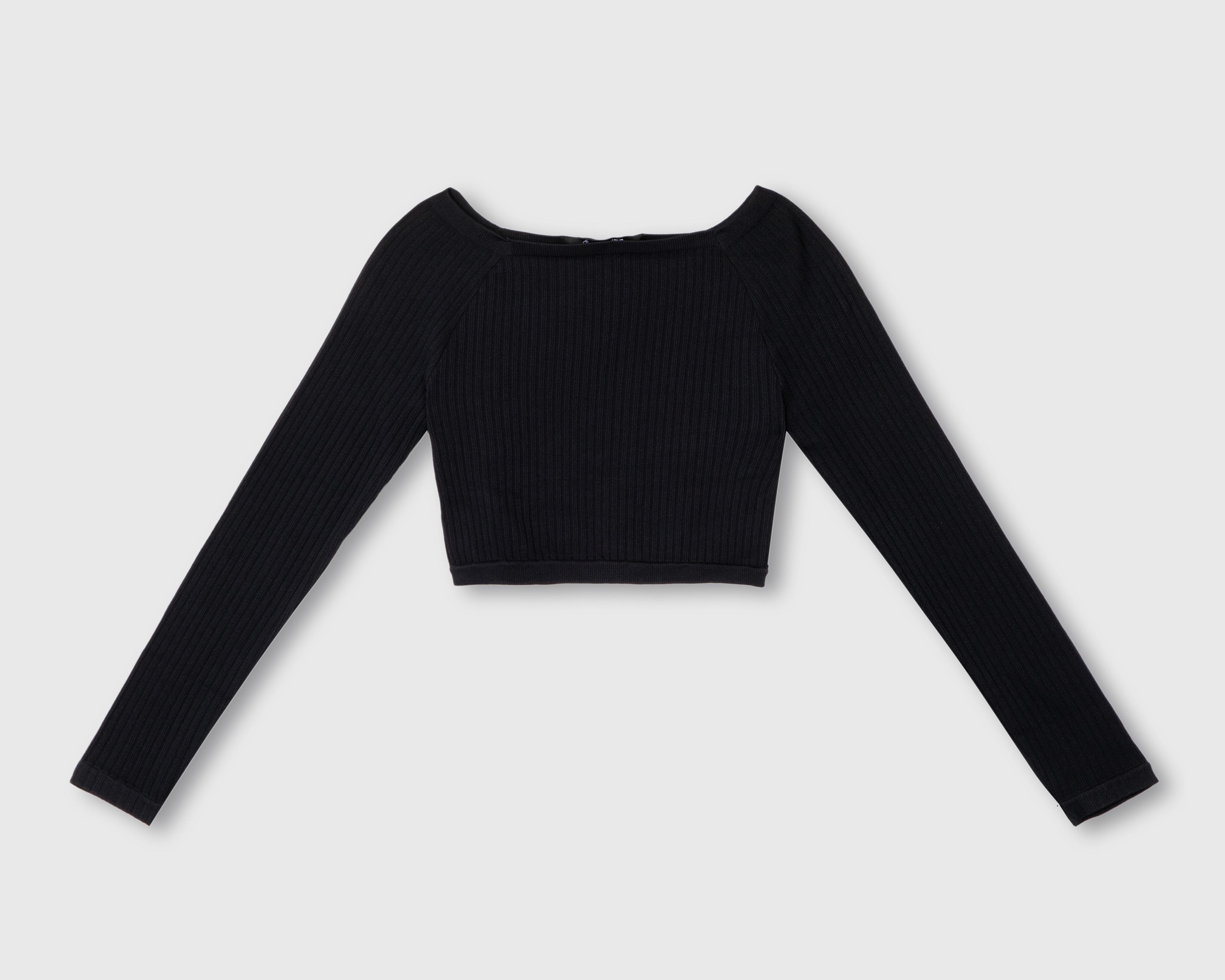 Crop Top Thinner Manga Larga para Mujer