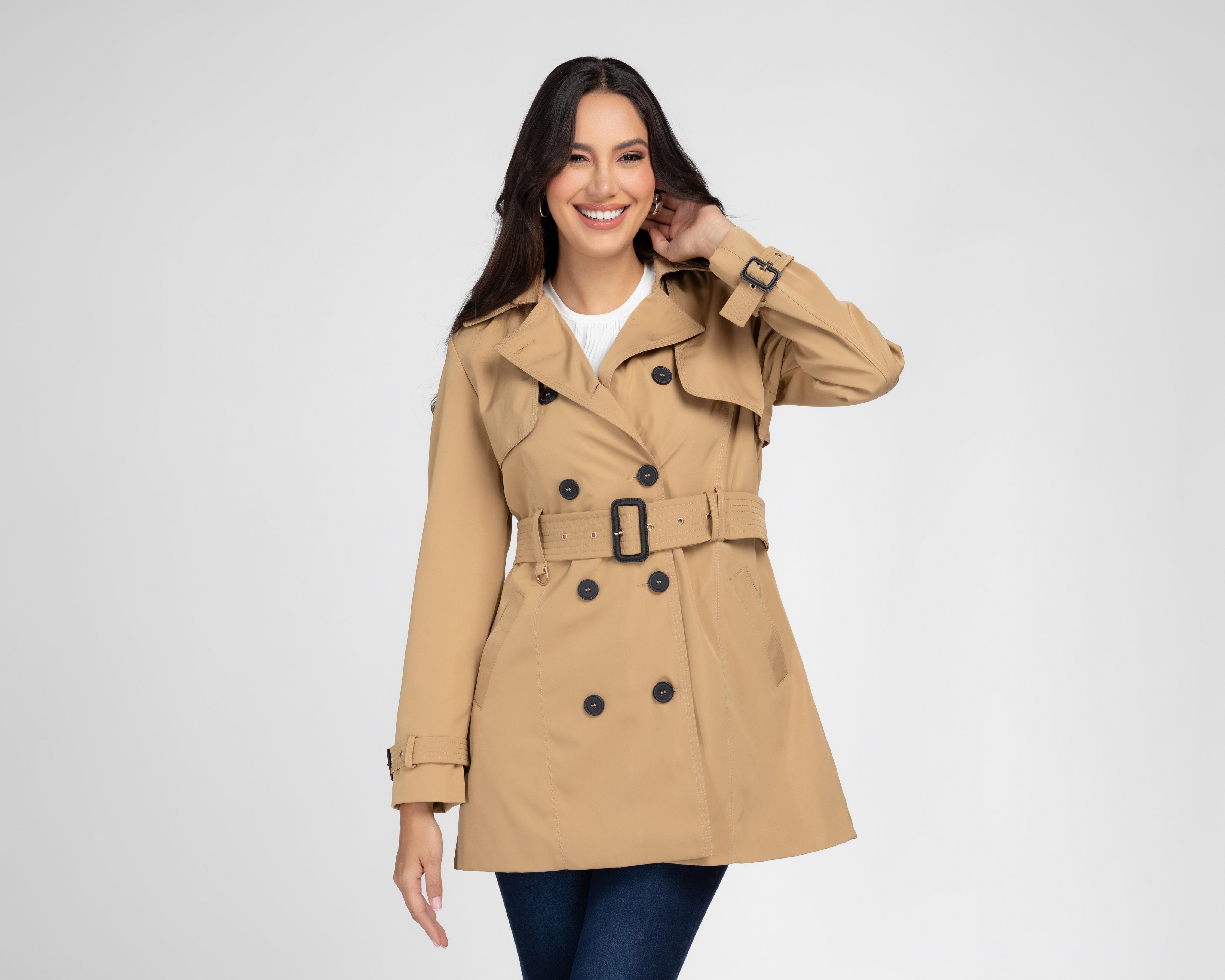 Gabardina con Botones Sahara para Mujer