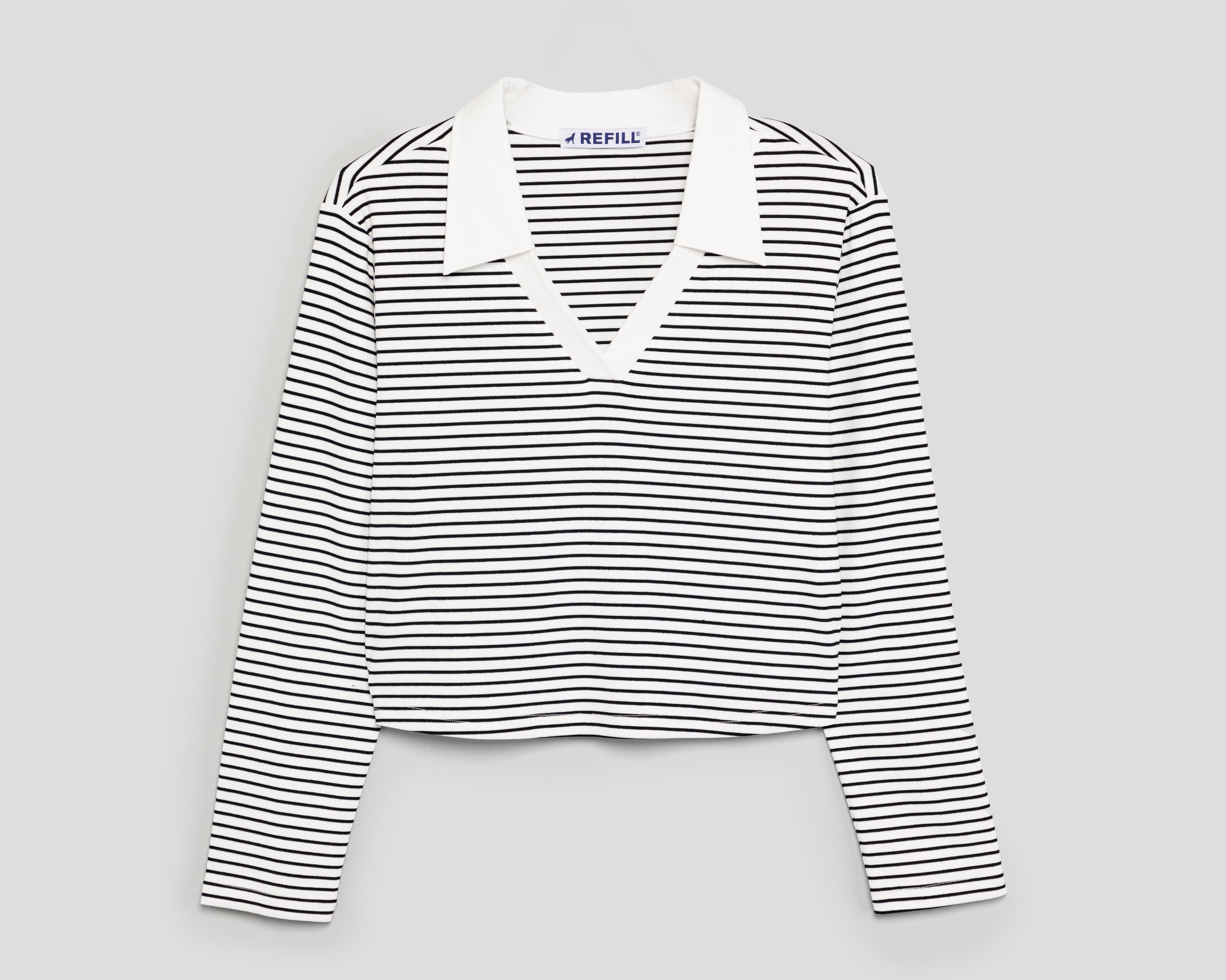 Playera Refill a Rayas para Mujer