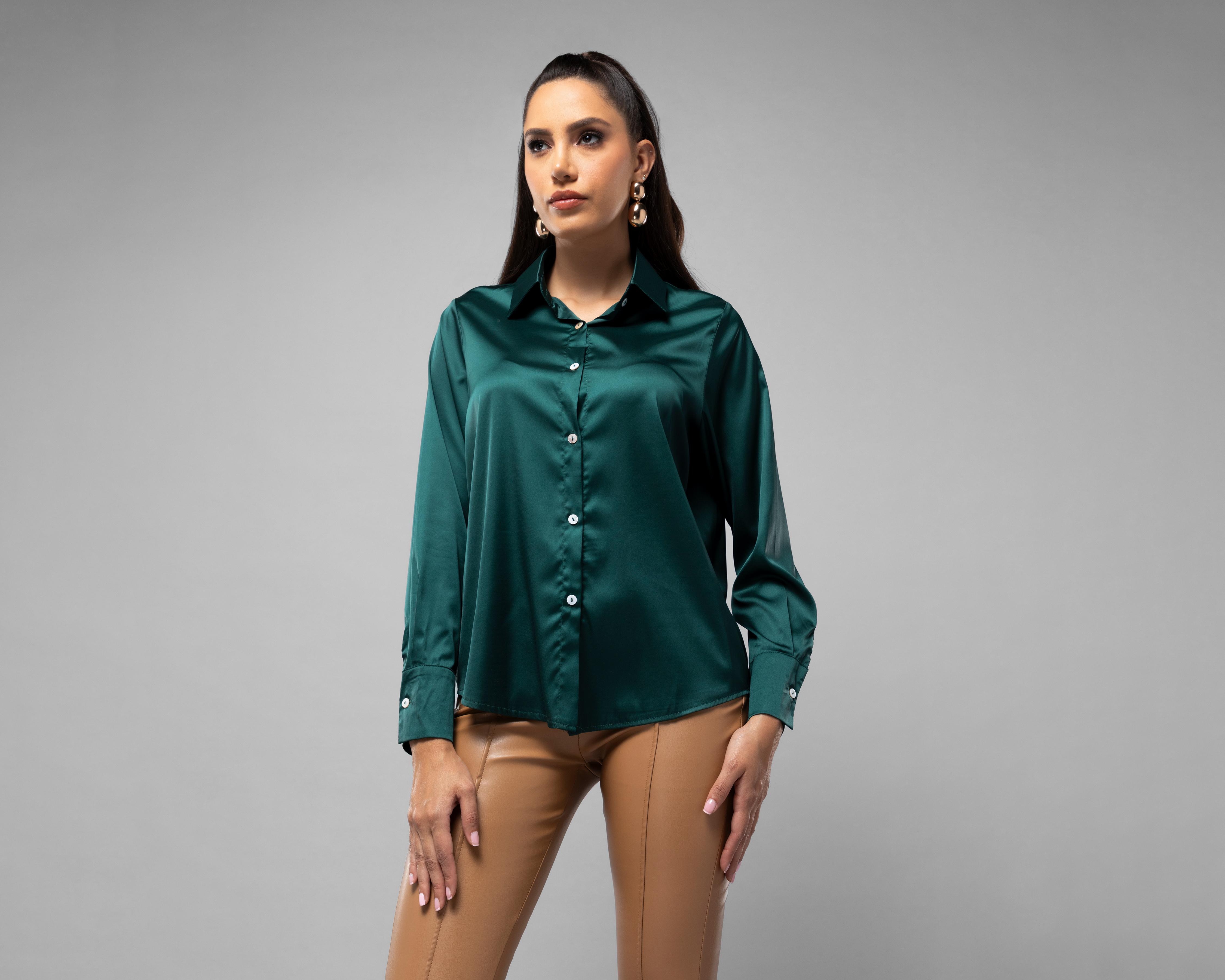 Camisa Jennifer Lopez Satinada para Mujer
