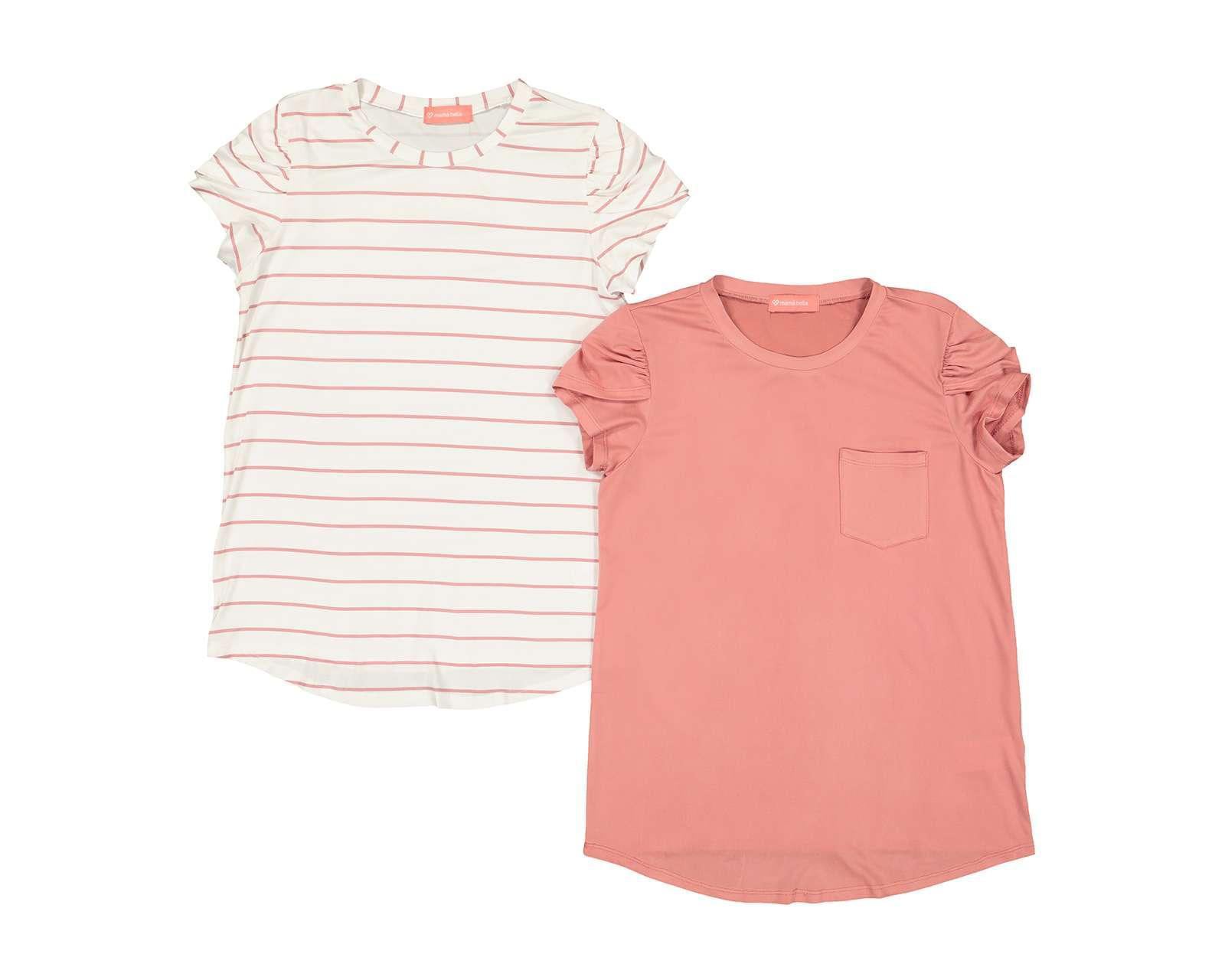 Blusa de Maternidad Mamá Bella Manga Corta 2 Piezas