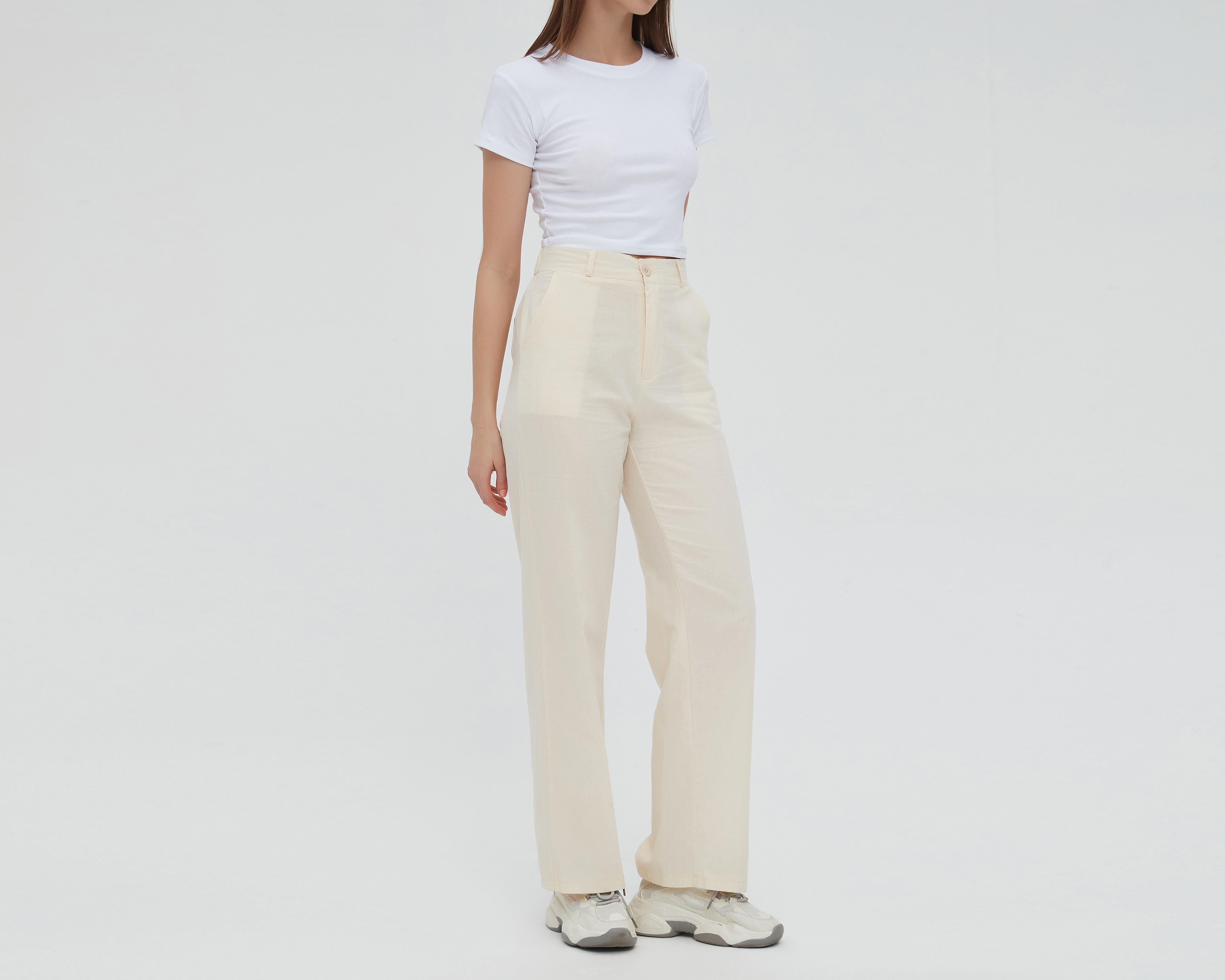 Pantalón Sahara de Lino Beige