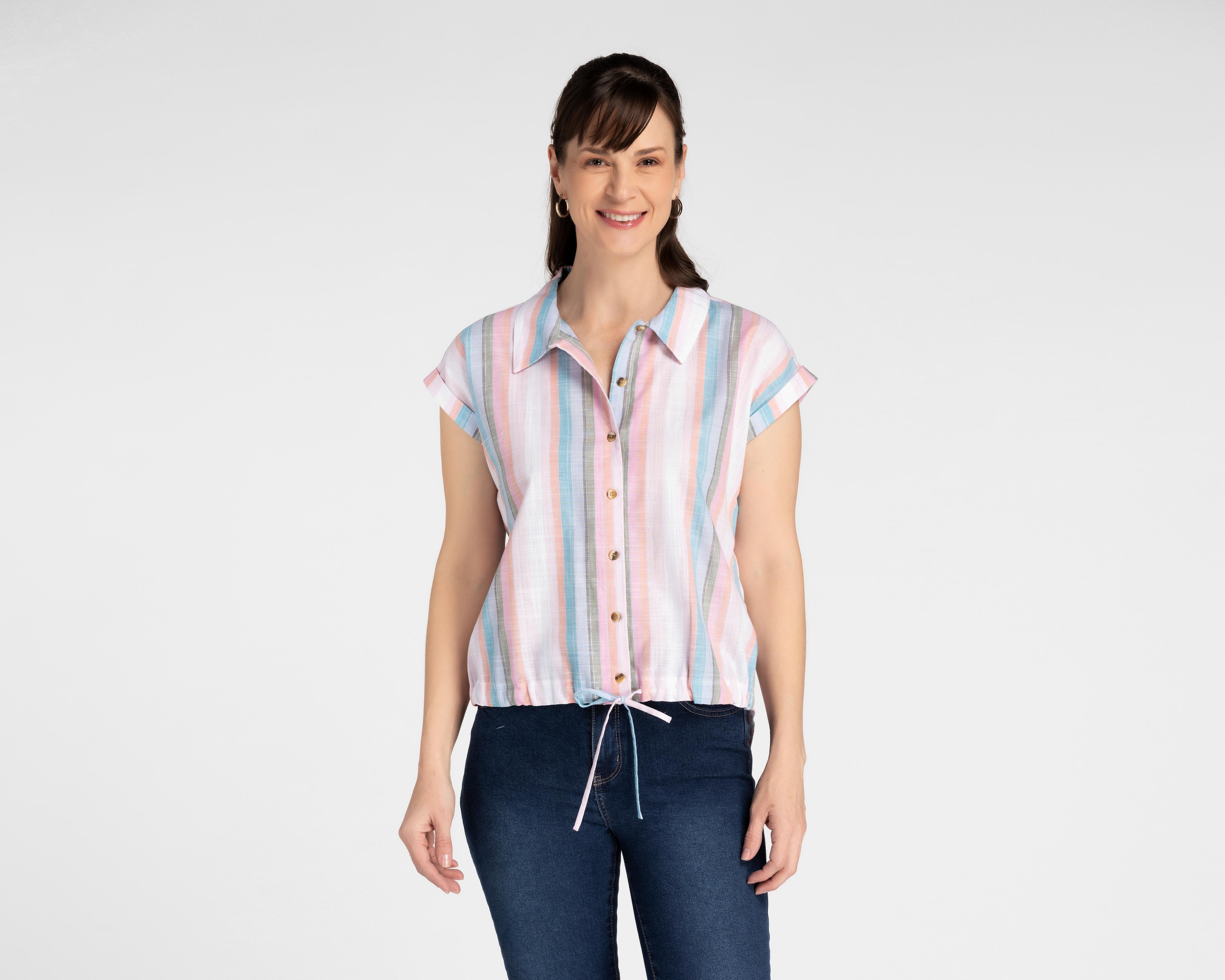 Blusa Sahara Manga Corta con Botones