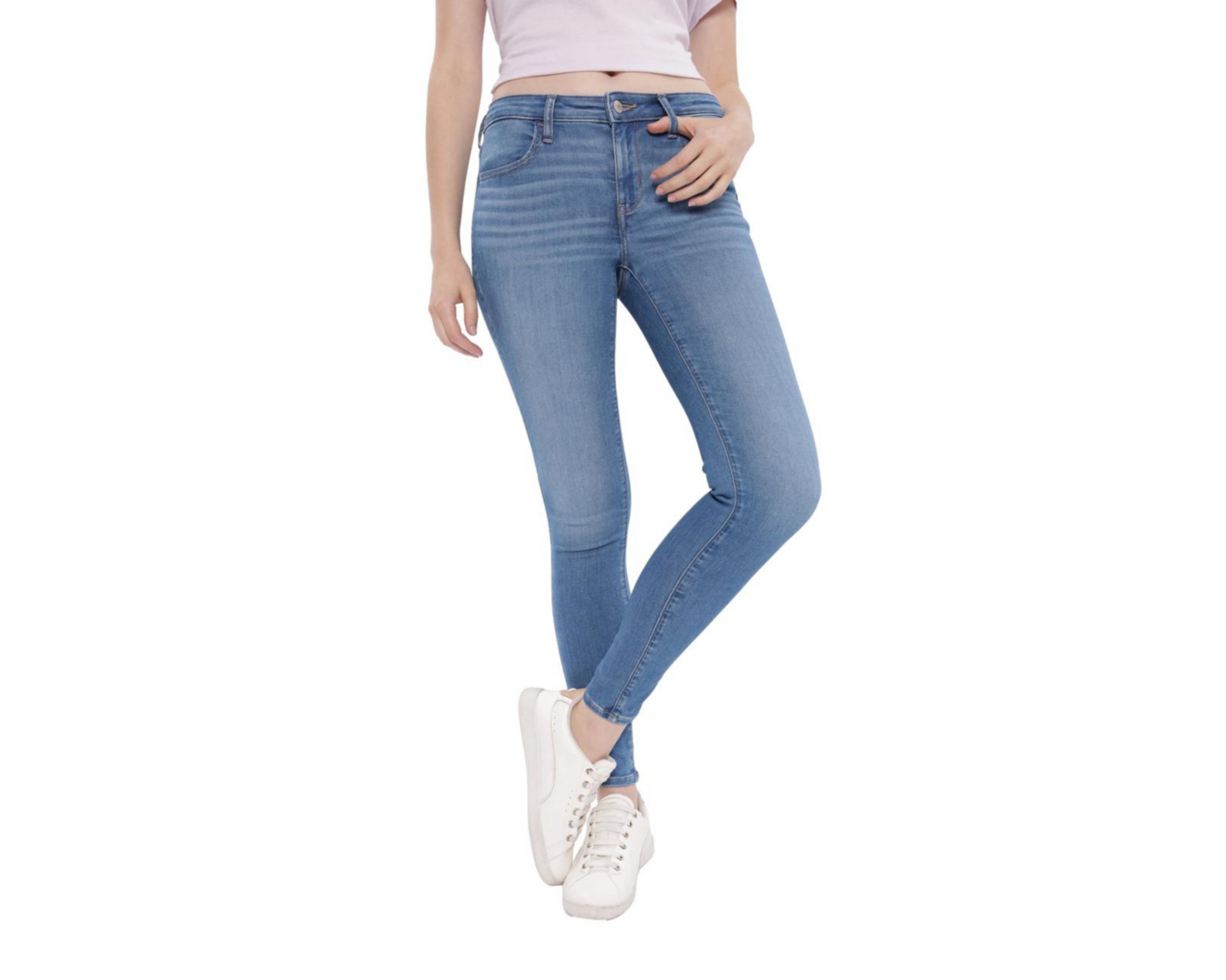 Jeggings American Eagle Low-Rise Deslavados