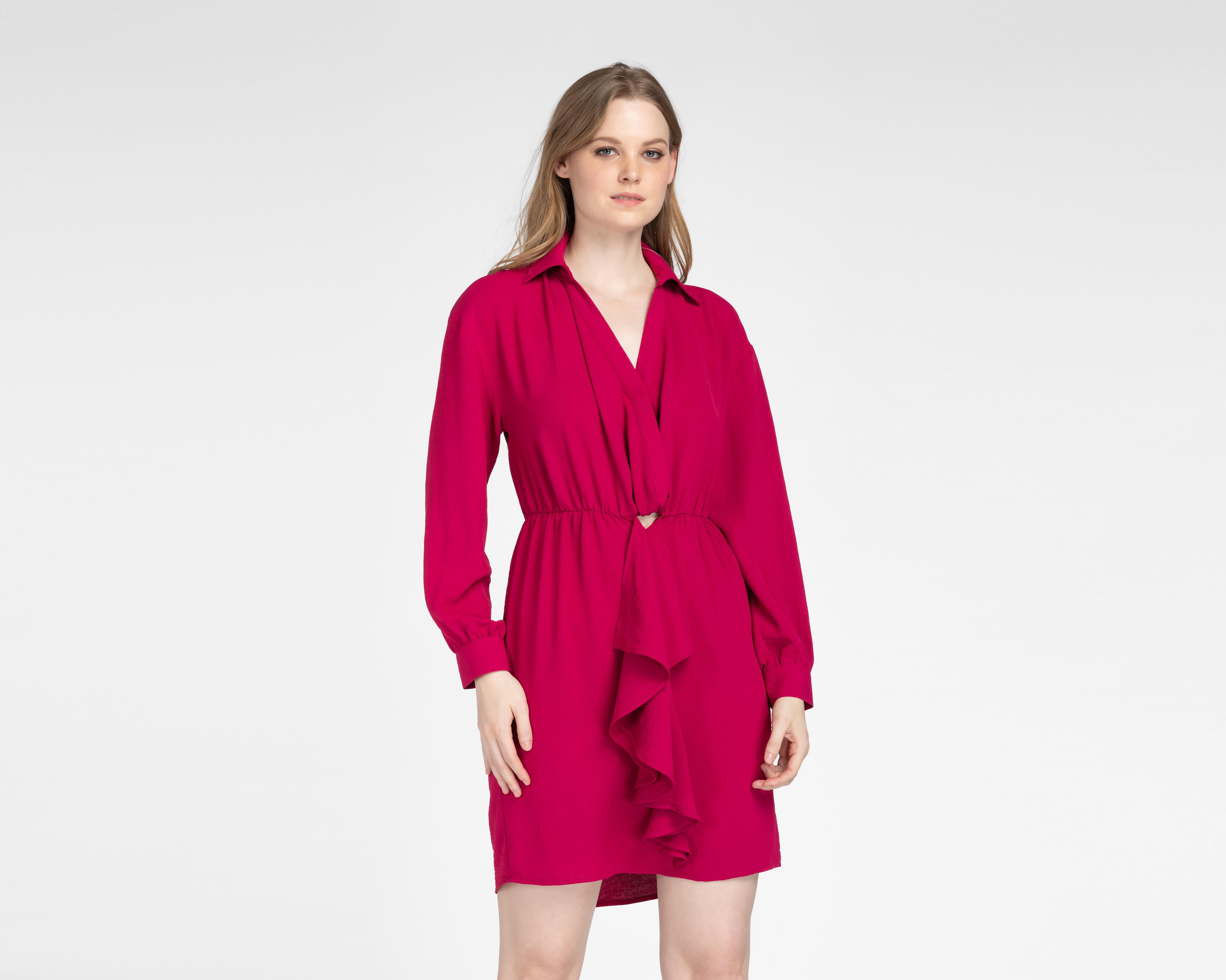 Vestido Sahara Casual Escote Cruzado y Holán