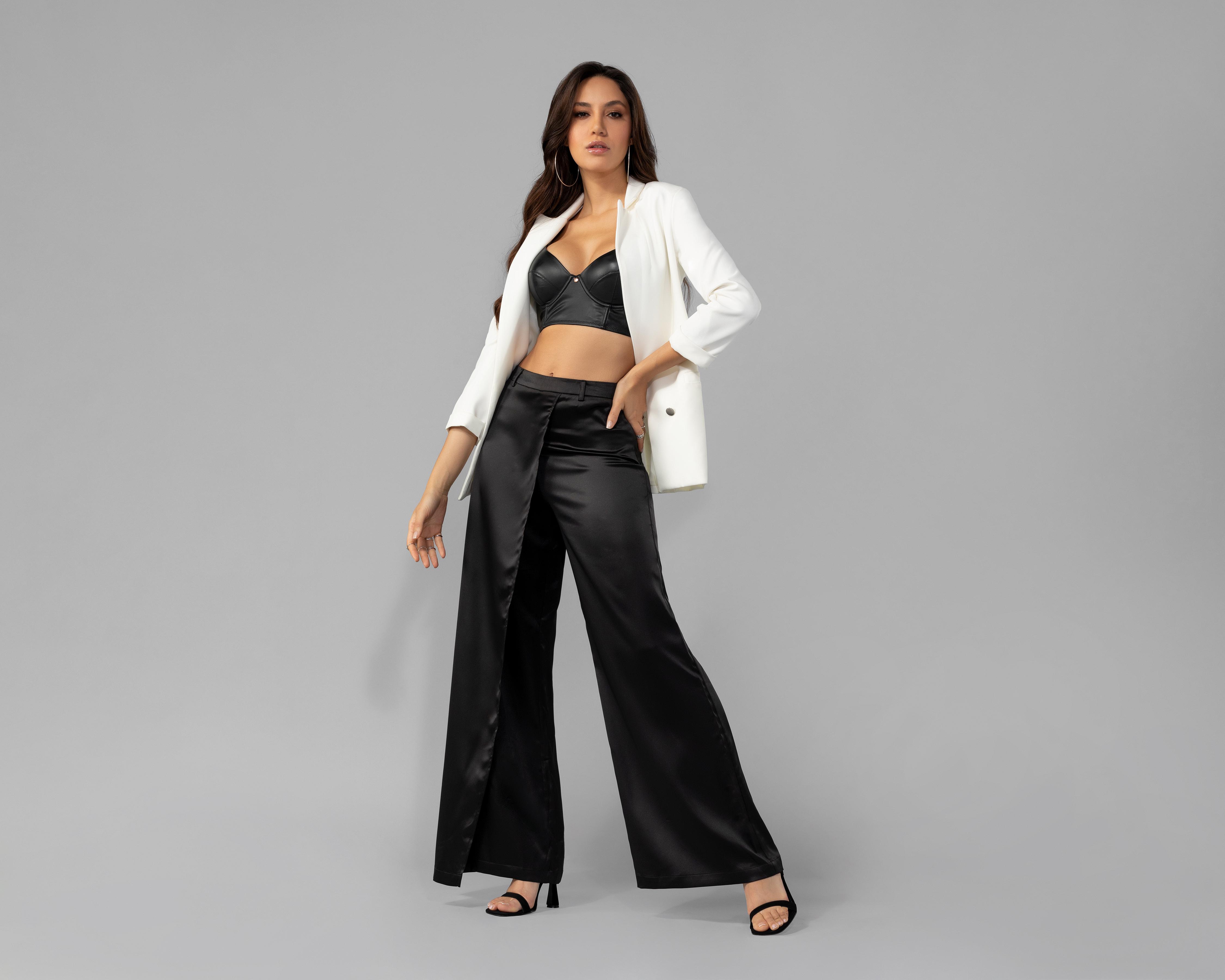 Pantalón Ancho Jennifer Lopez Satinado