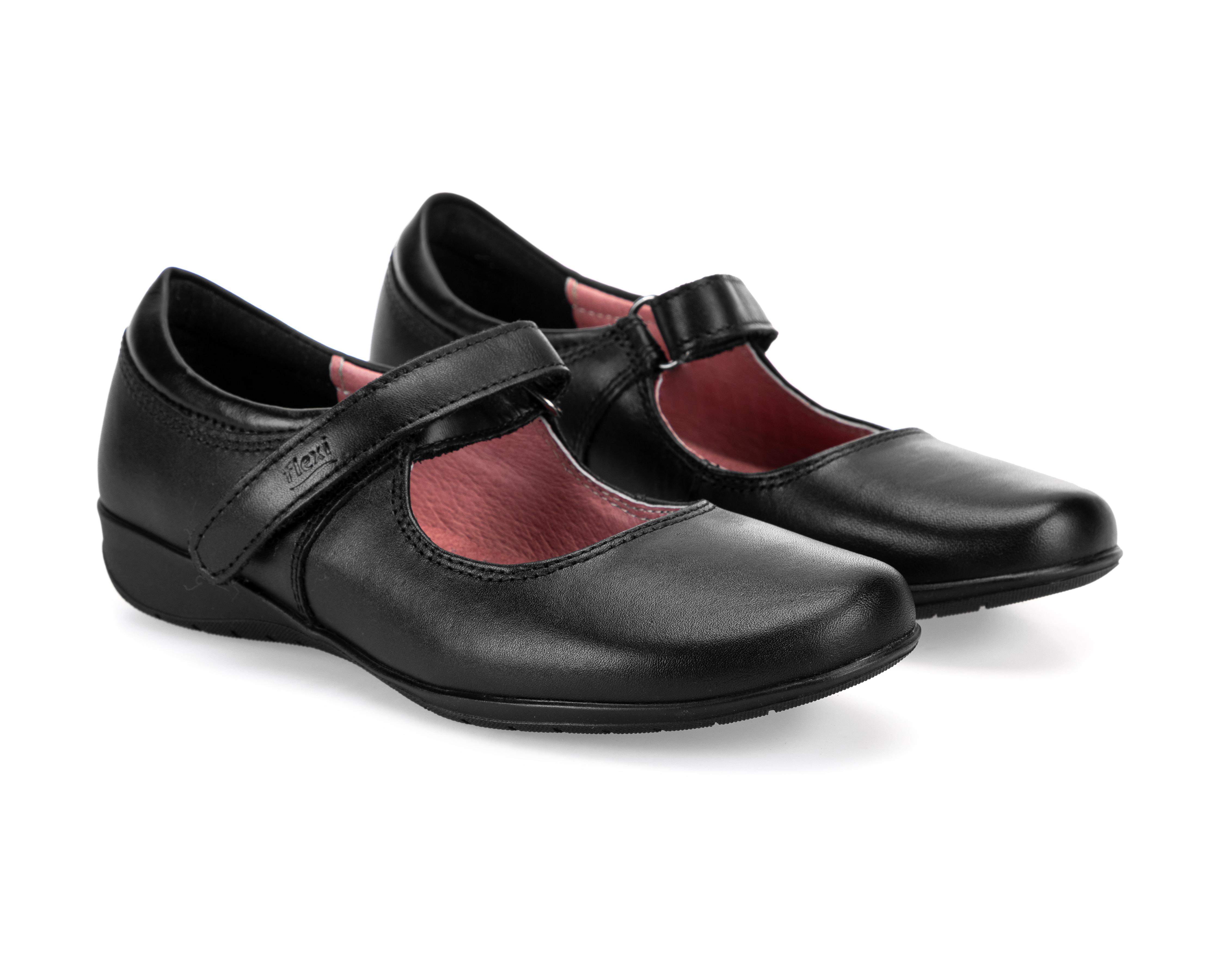 Zapatos Escolares Flexi de Piel para Niña
