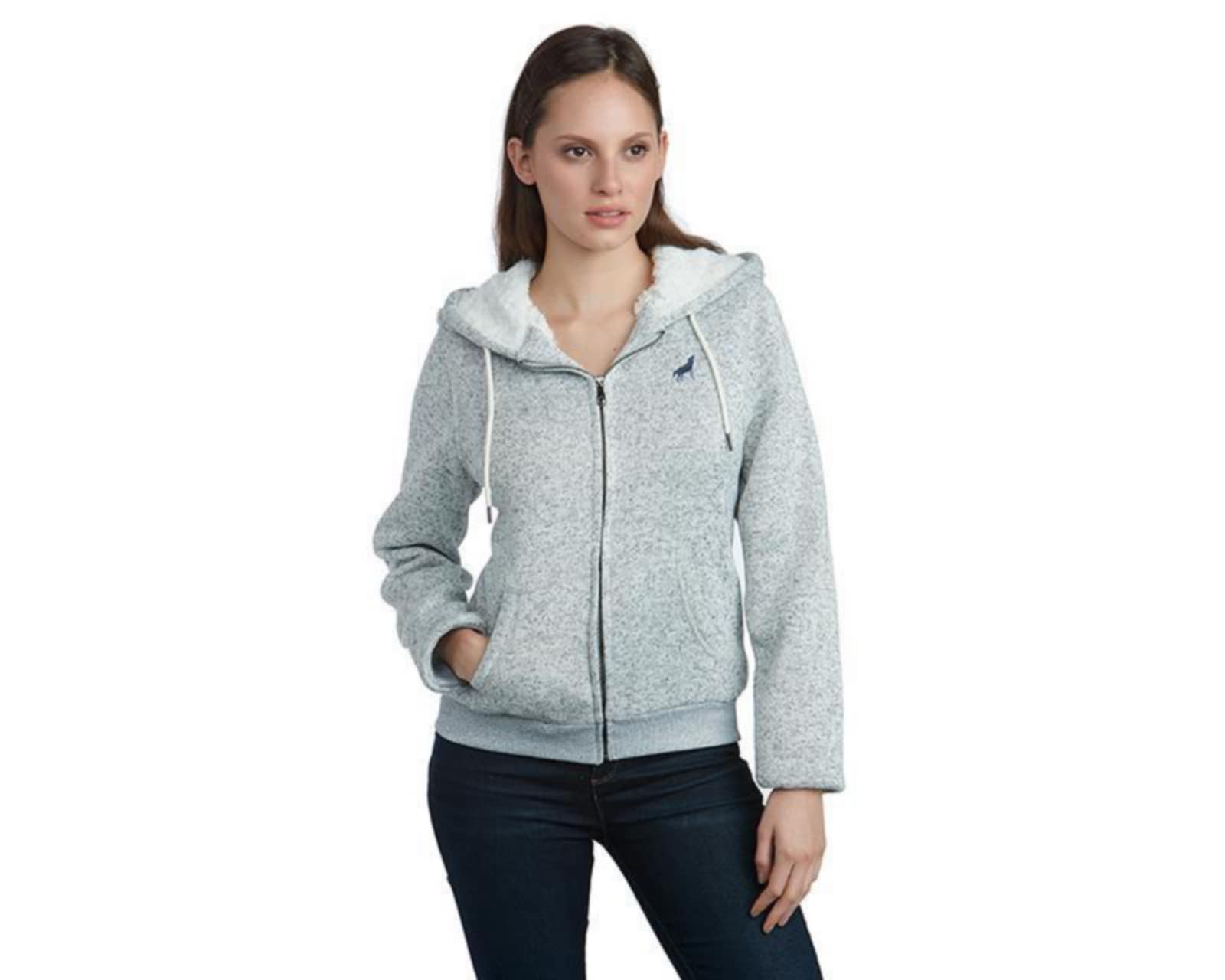 sudadera gris mujer