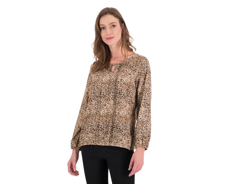 blusa de animal print