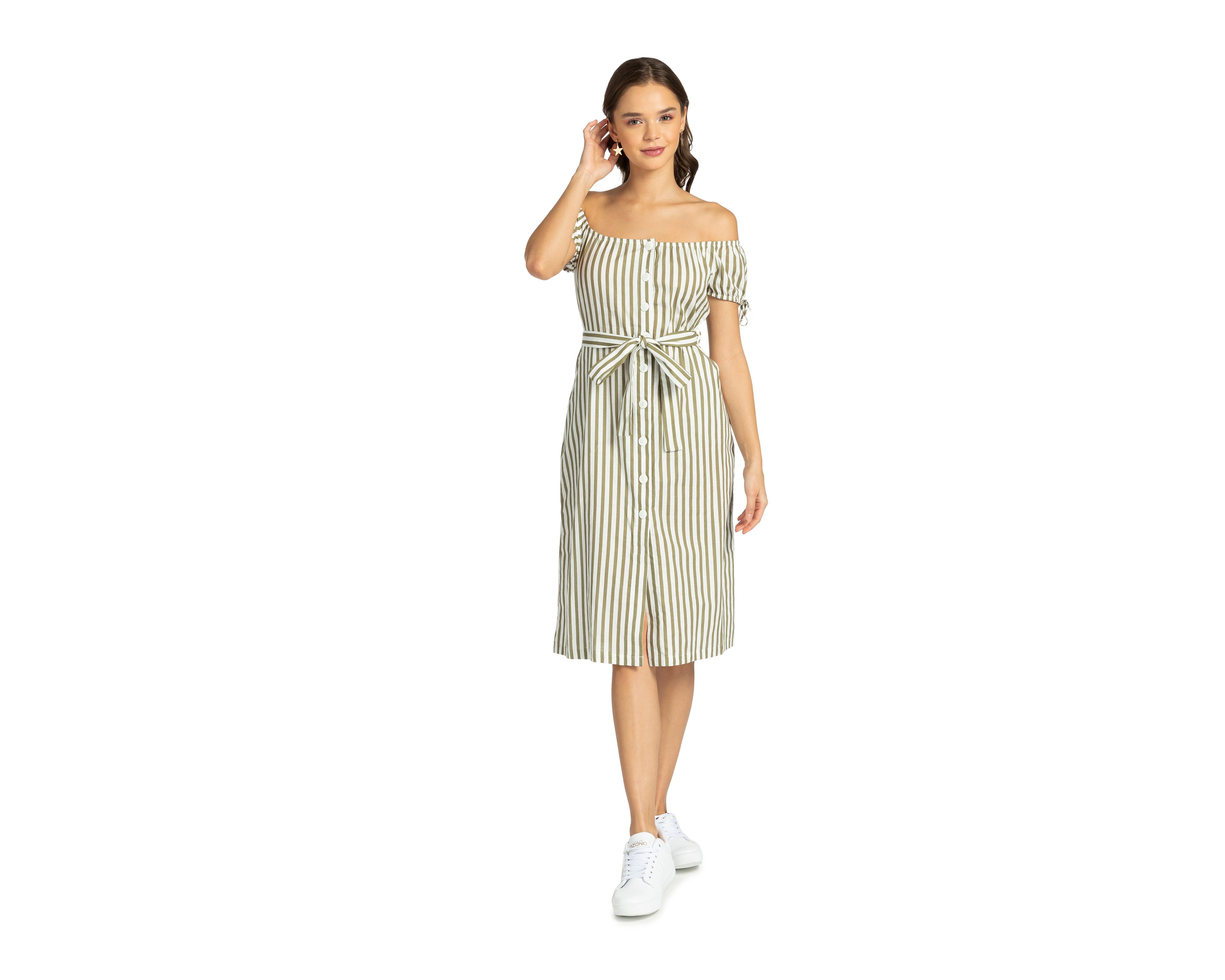 Vestido Refill Causal Midi a Rayas | Coppel Vestido Refill Causal Midi a Rayas | Coppel
