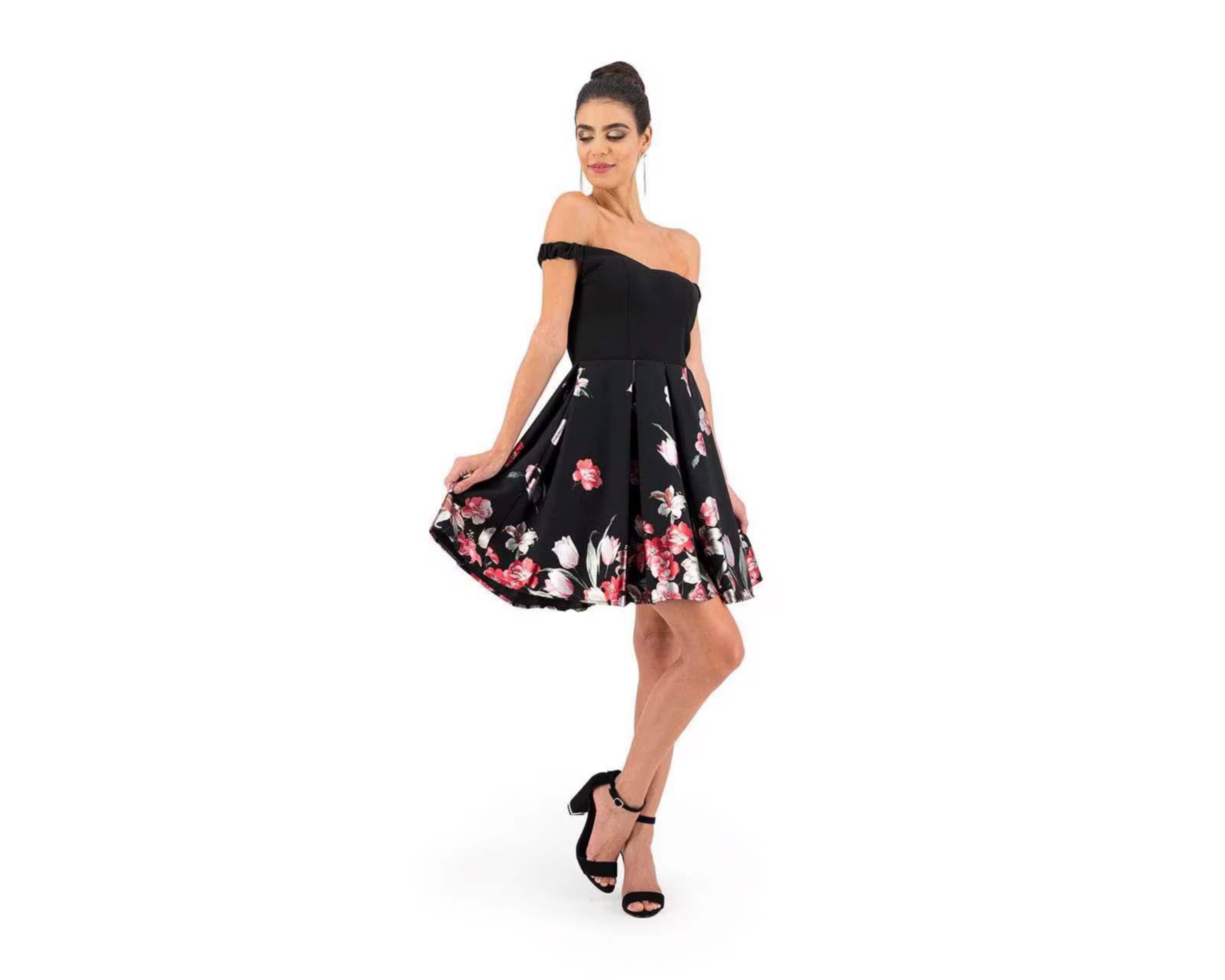 Vestido Nina Ferre de Fiesta Corto Estampado Floral | Coppel Vestido Nina Ferre de Fiesta Corto Estampado Floral | Coppel