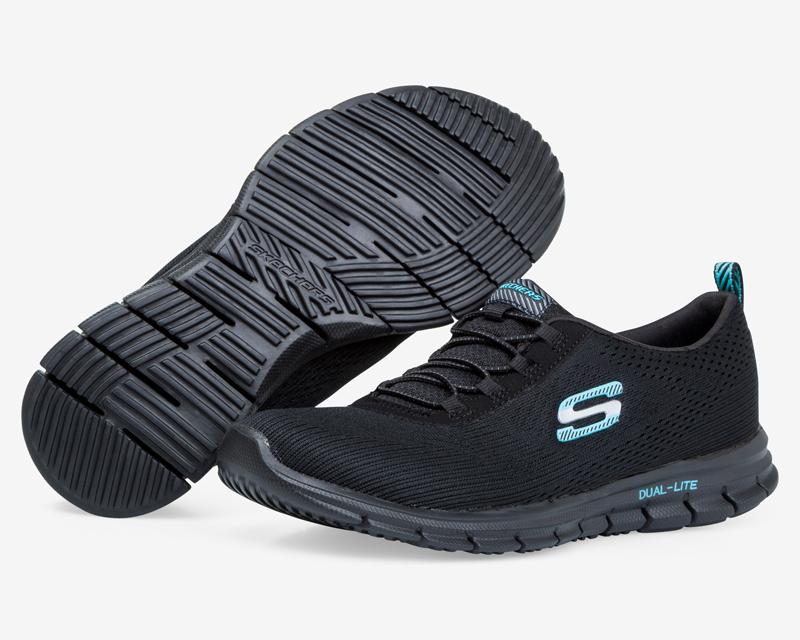 tenis skechers negros para mujer