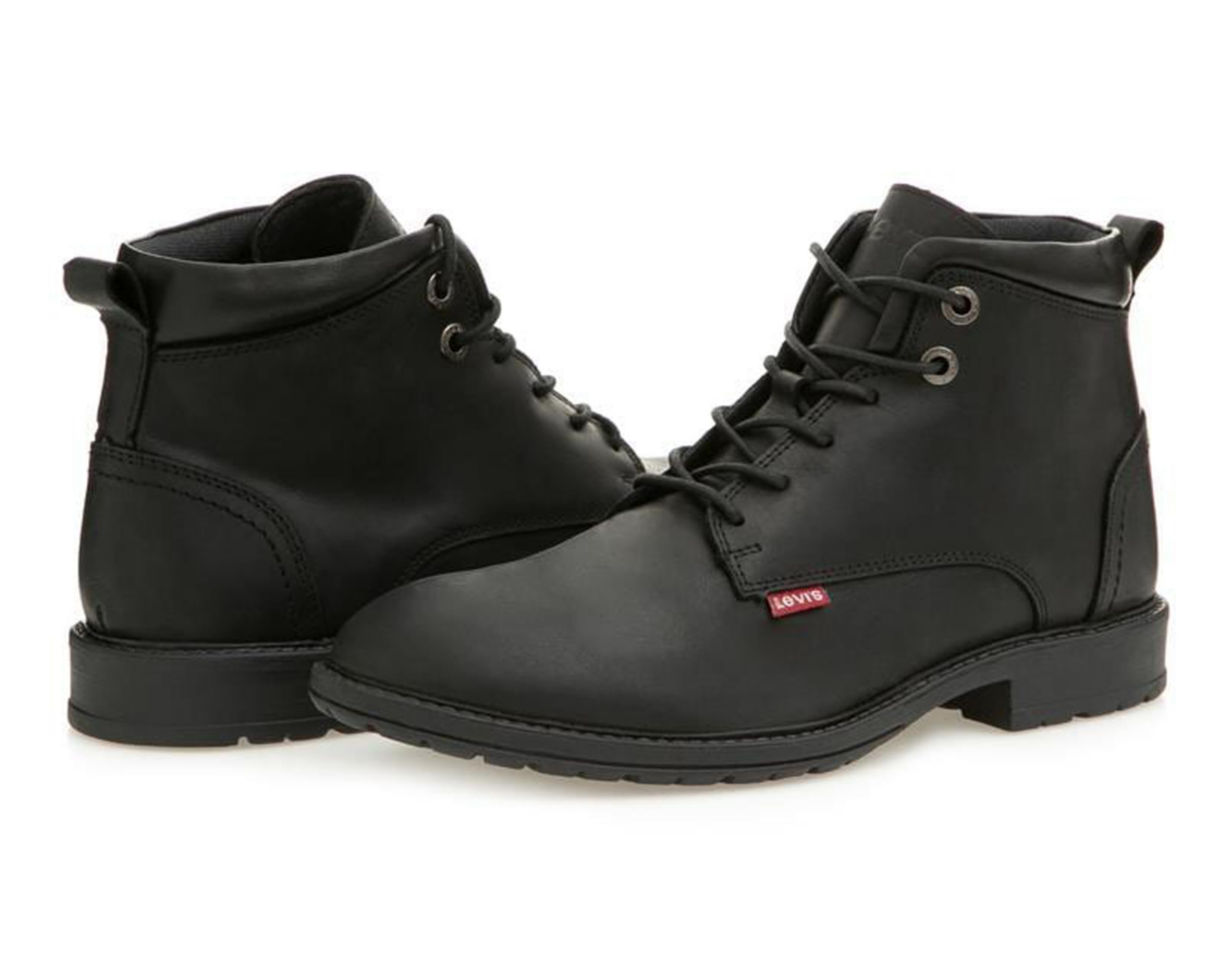 botas negras de piel para hombre